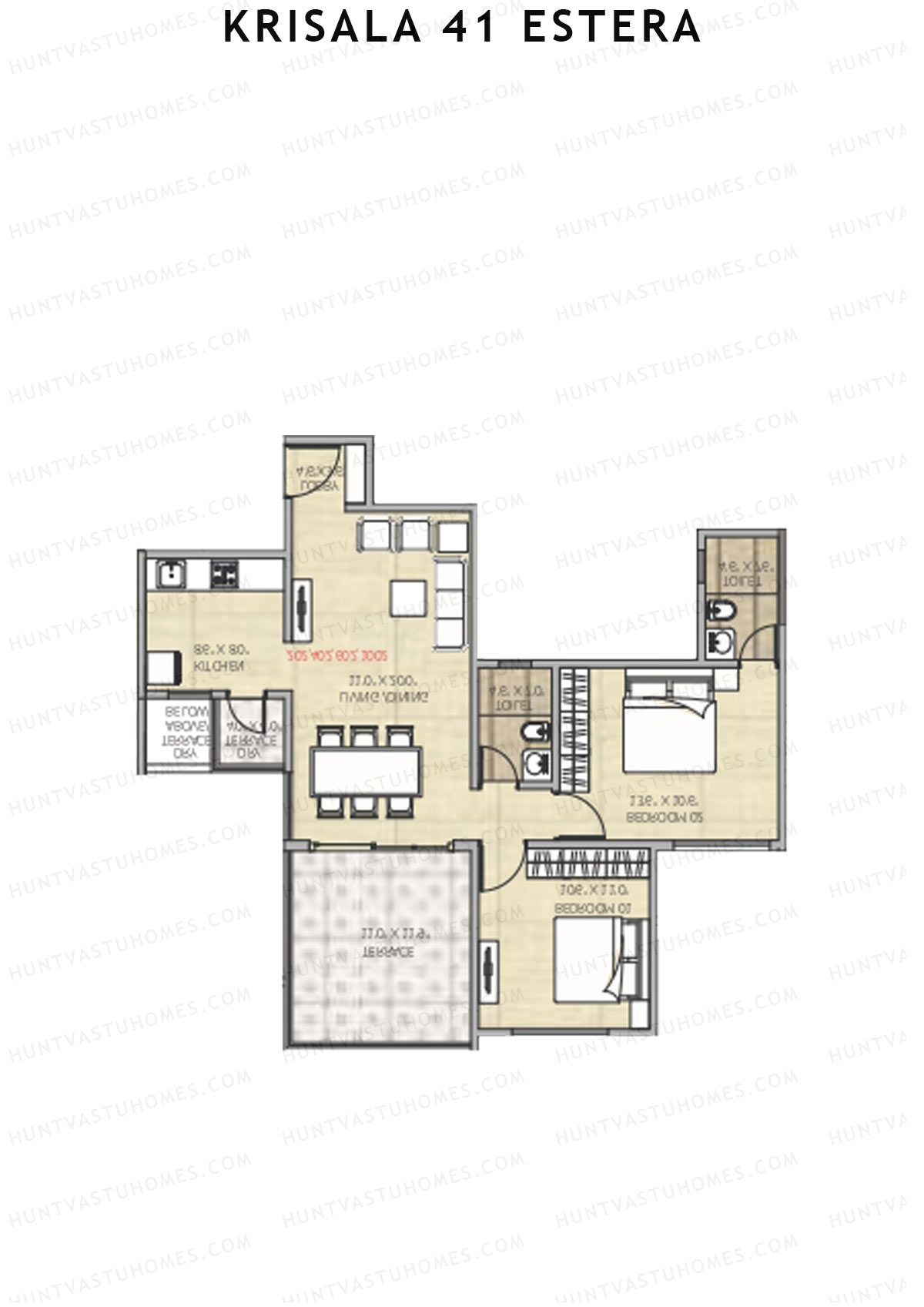 Krisala 41 Estera Tower A Unit 7 (Type 2) Floor Plan