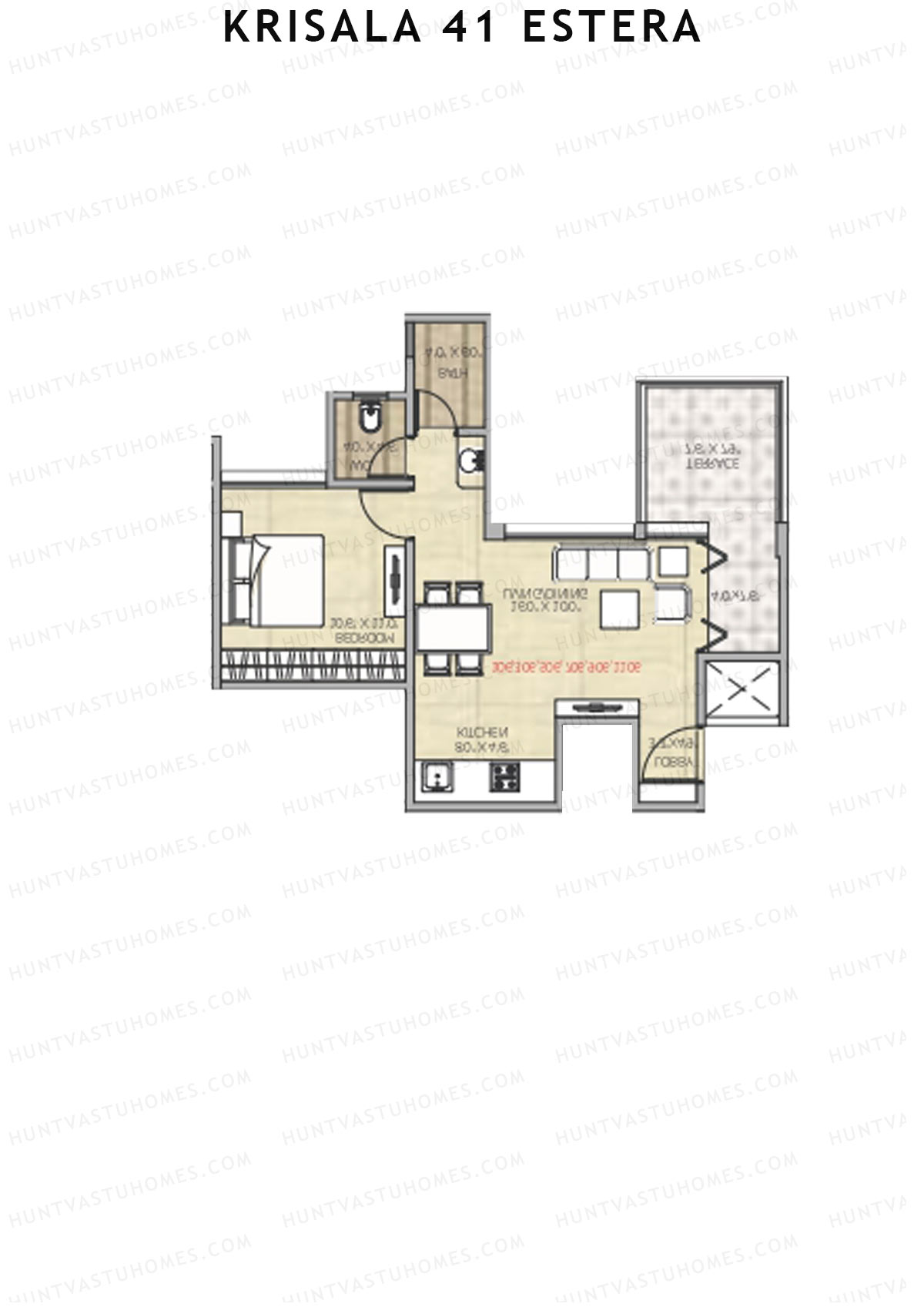 Krisala 41 Estera Tower B Unit 3 (Type 2) Floor Plan