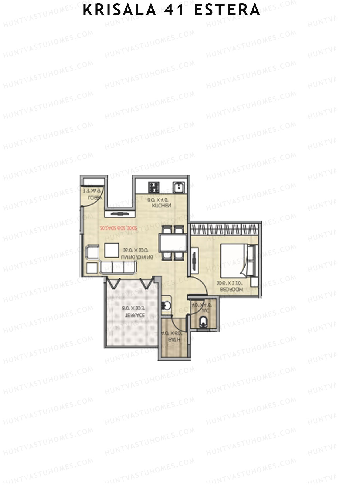 Krisala 41 Estera Tower B Unit 7 (Type 2) Floor Plan