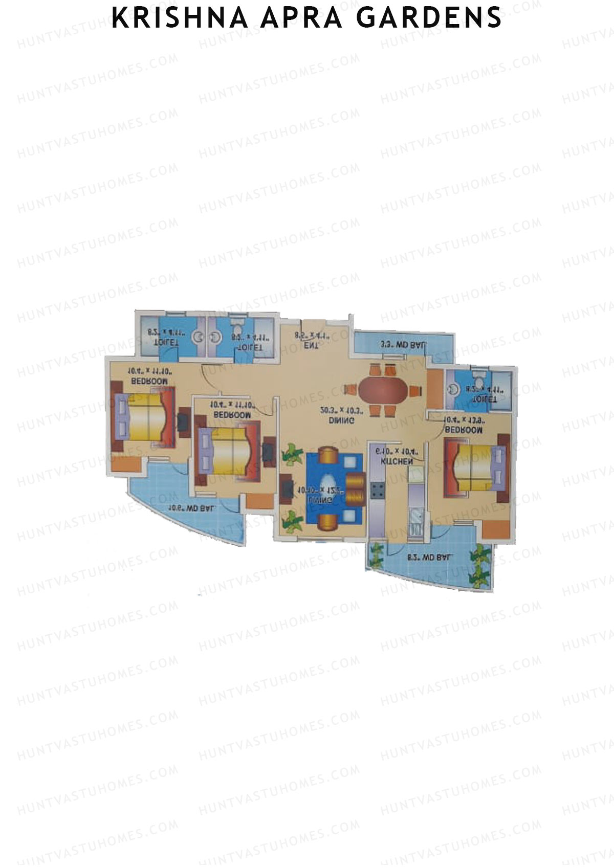 Krishna Apra Gardens Tower A2 Unit 5 Floor Plan