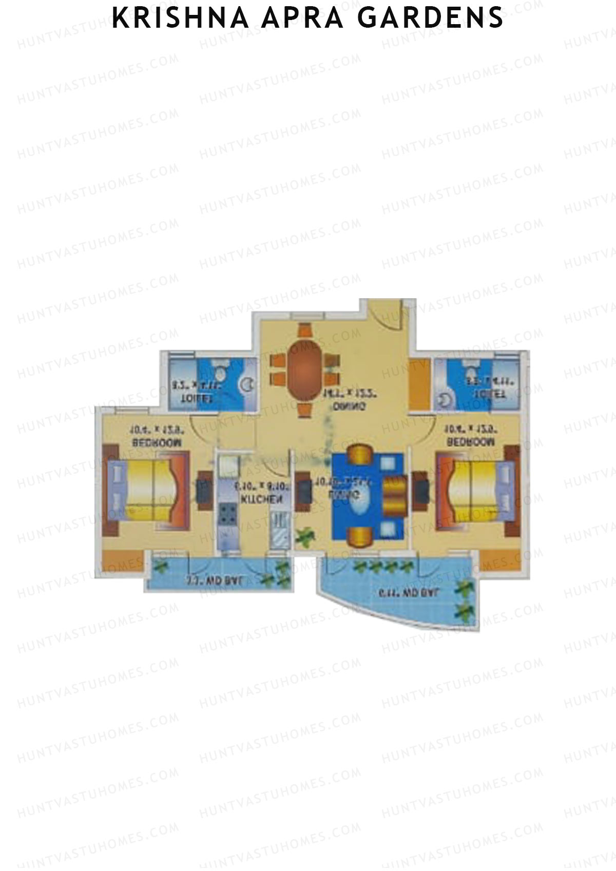 Krishna Apra Gardens Tower B4 Unit 5 Floor Plan