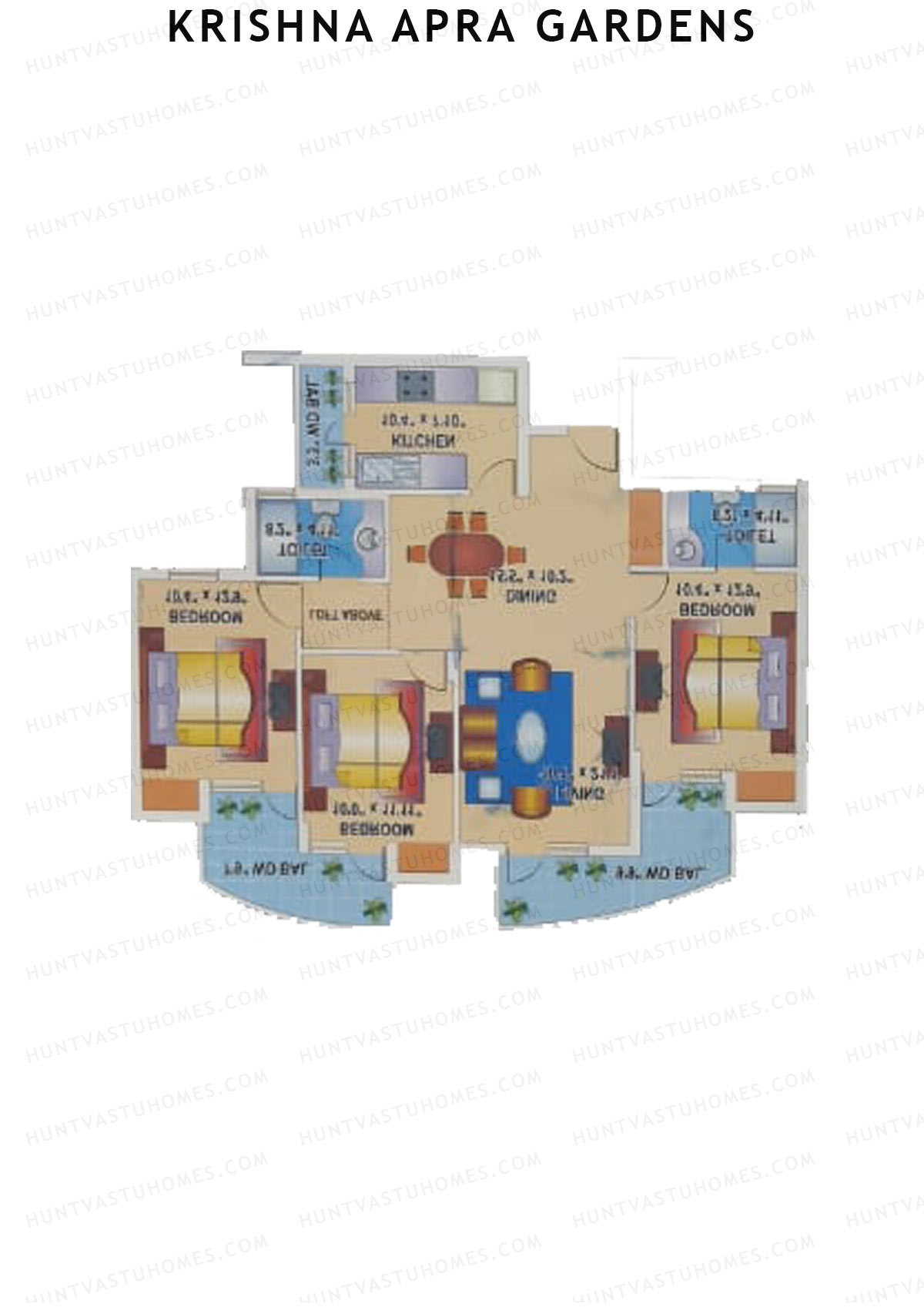 Krishna Apra Gardens Tower B5 Unit 5 Floor Plan