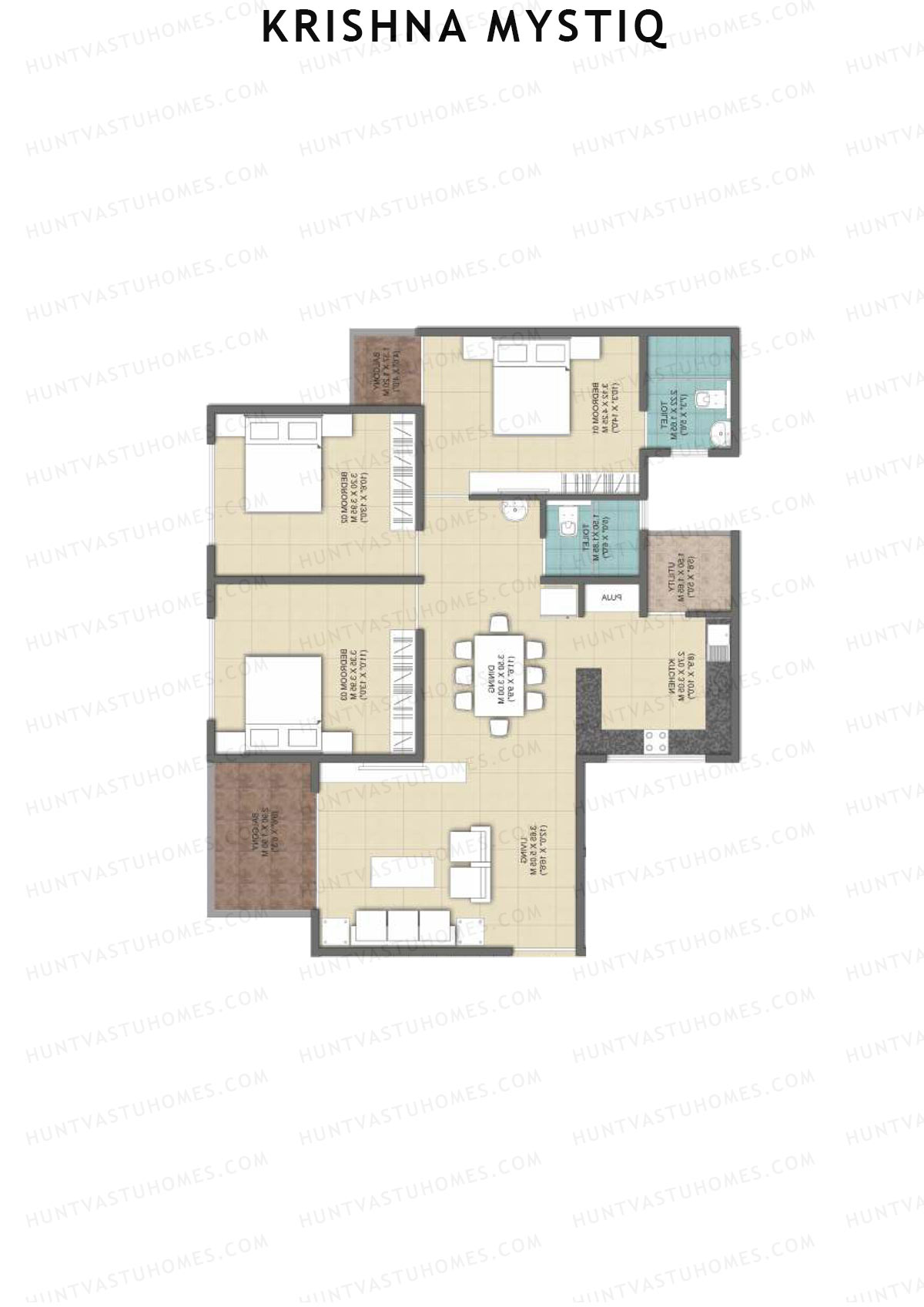 Krishna Mystiq Tower 1 Unit 1 Floor Plan