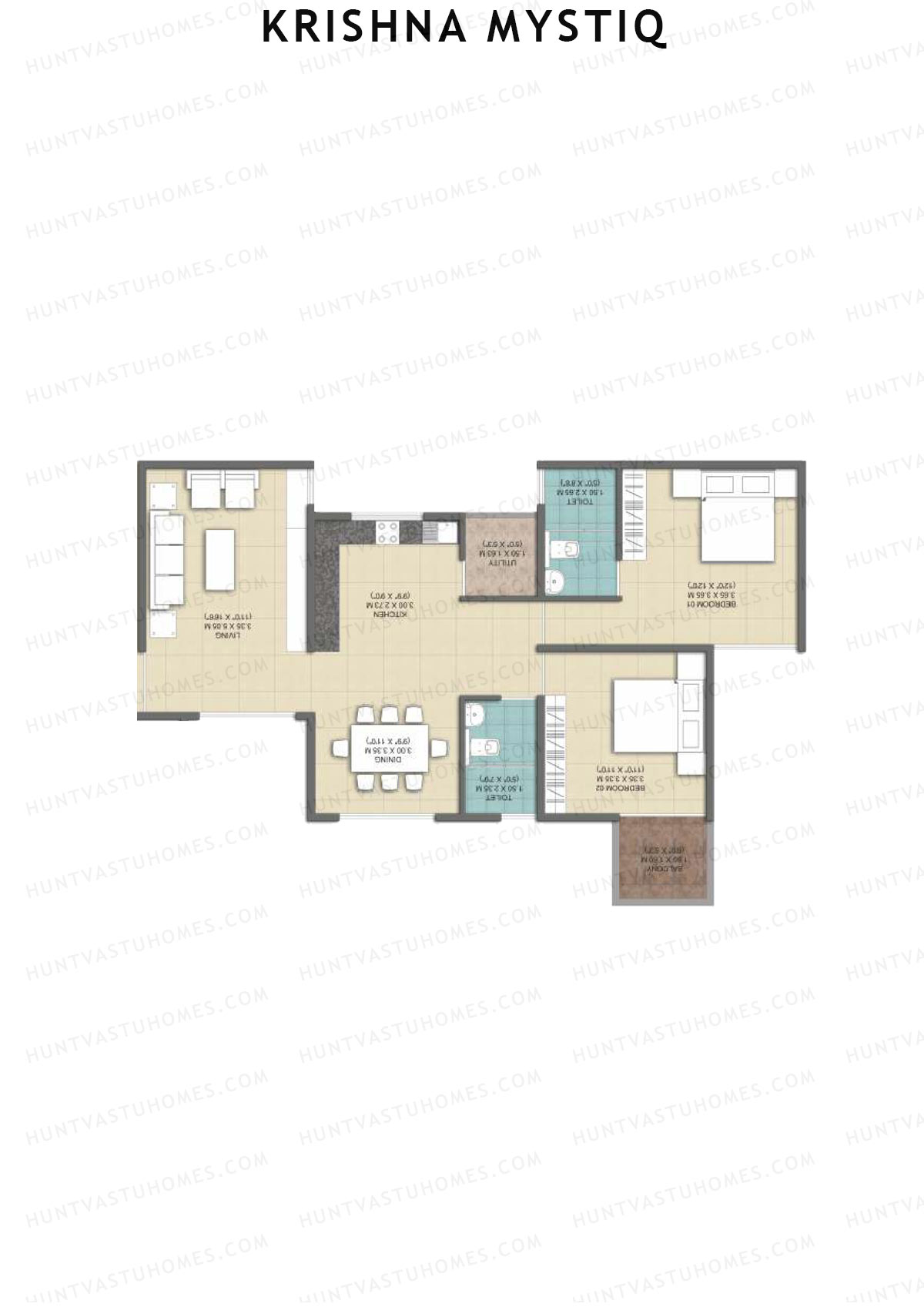 Krishna Mystiq Tower D Unit 6 Floor Plan