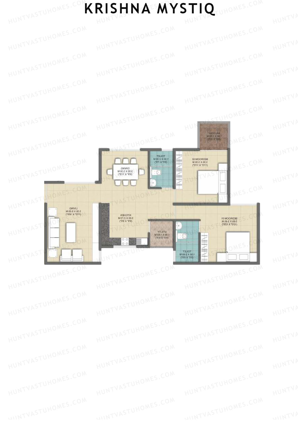 Krishna Mystiq Tower M Unit 5 Floor Plan