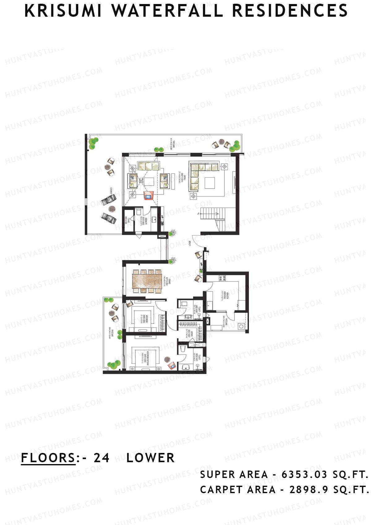Krisumi Waterfall Residences Tower A Unit A2 (Penthouse) Floor Plan