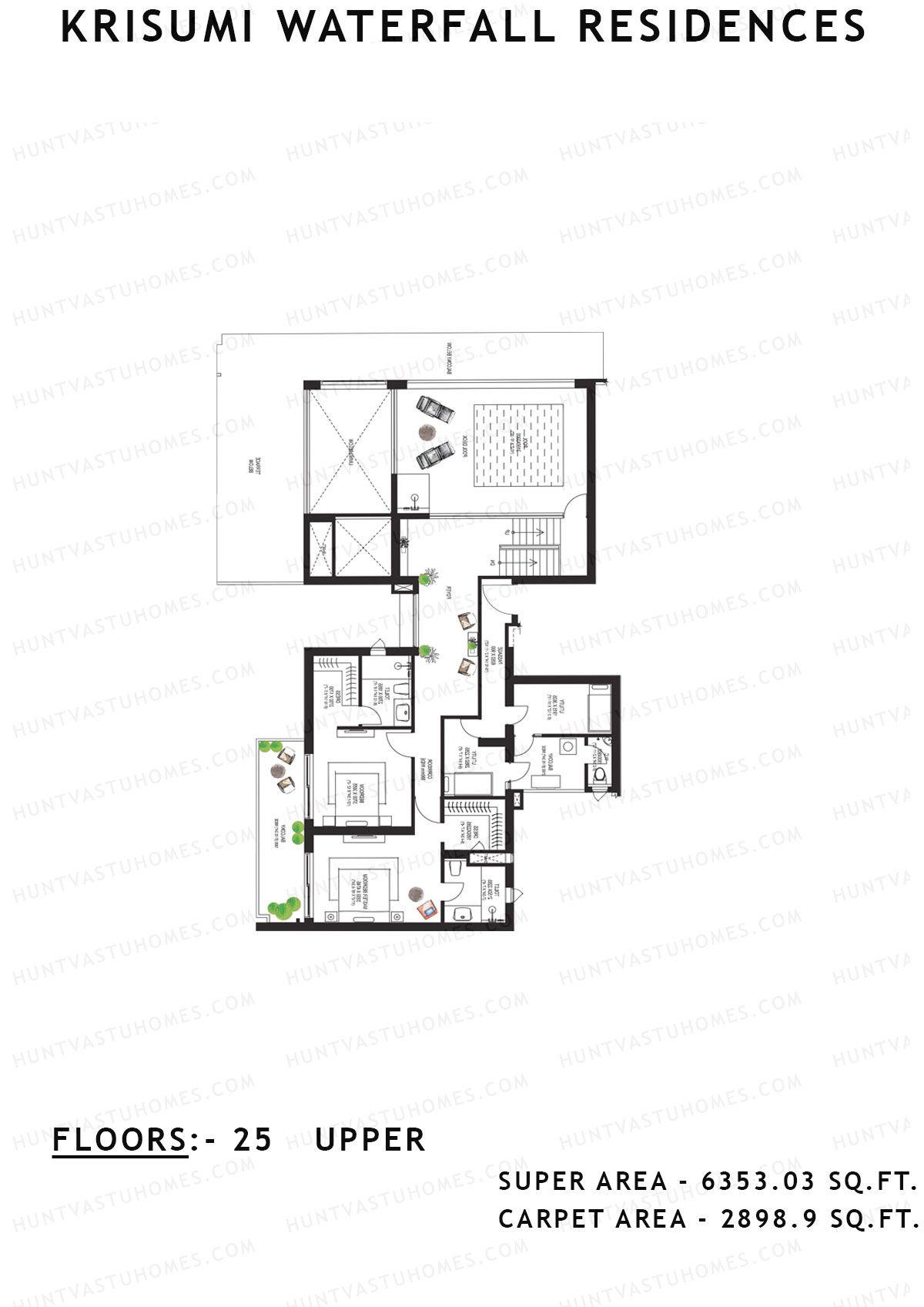Krisumi Waterfall Residences Tower A Unit A2 (Penthouse) Floor Plan
