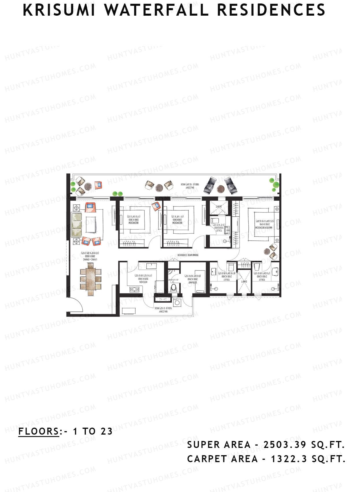 Krisumi Waterfall Residences Tower A Unit A1 Floor Plan