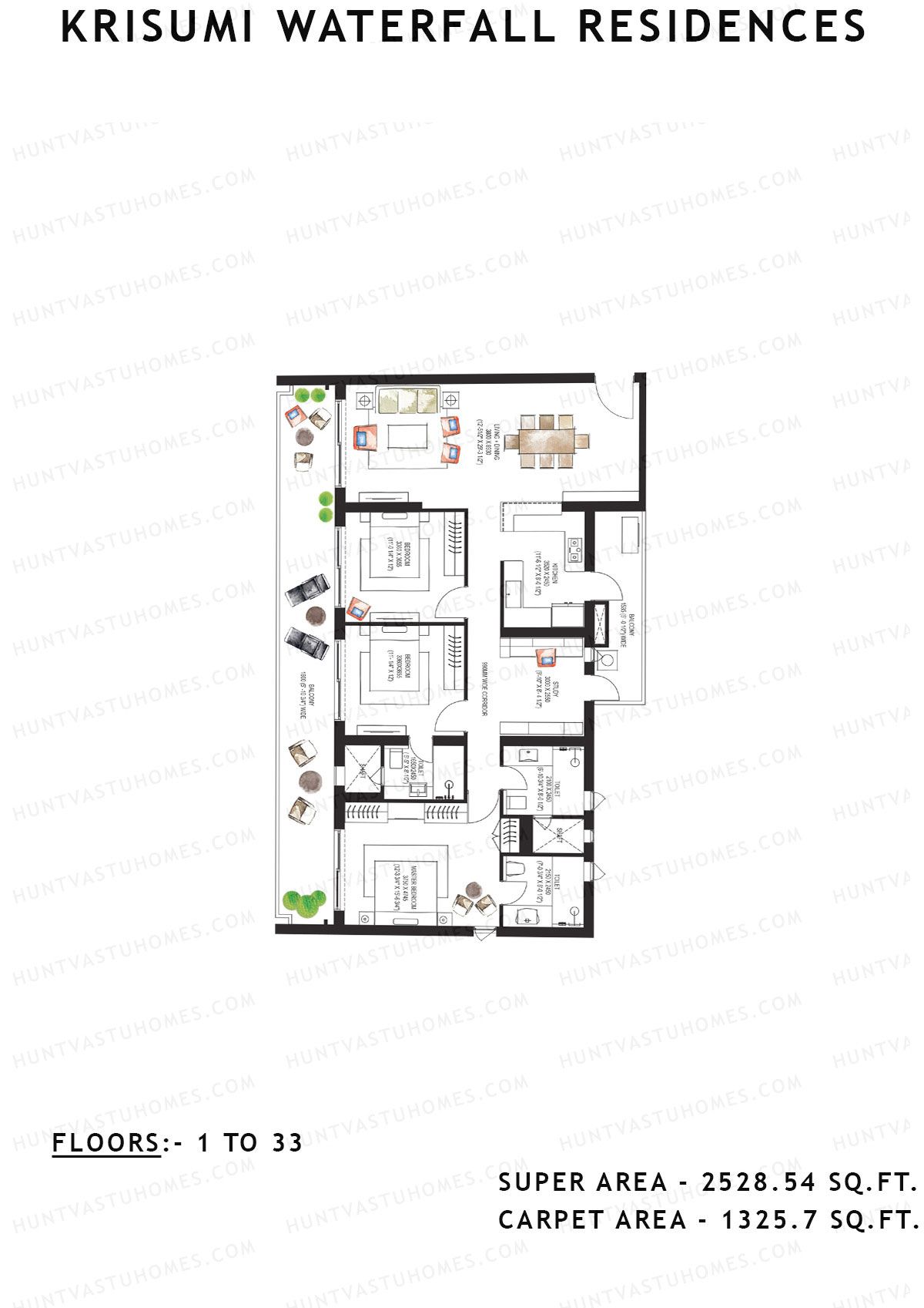 Krisumi Waterfall Residences Tower C Unit C4 Floor Plan