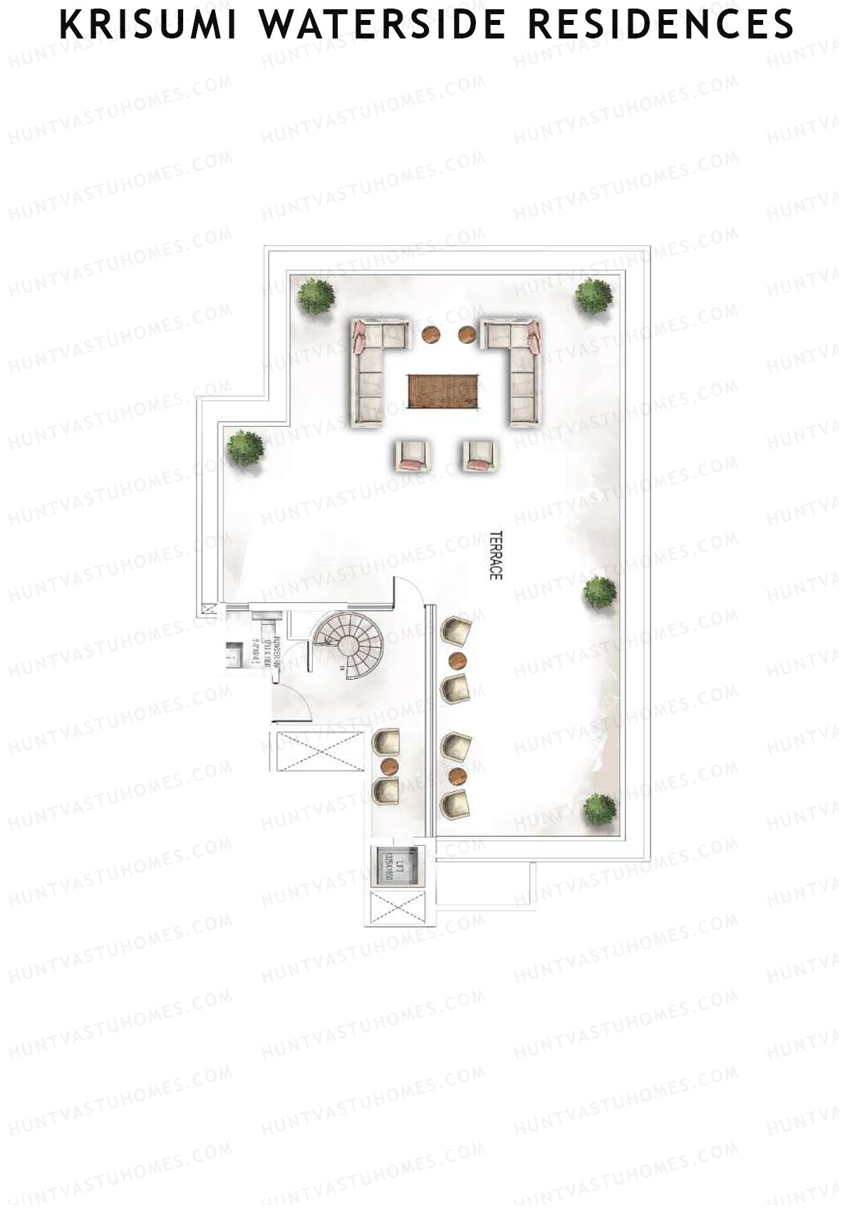 Krisumi Waterside Residences Tower 1 Unit 1 Type (Penthouse) Floor Plan