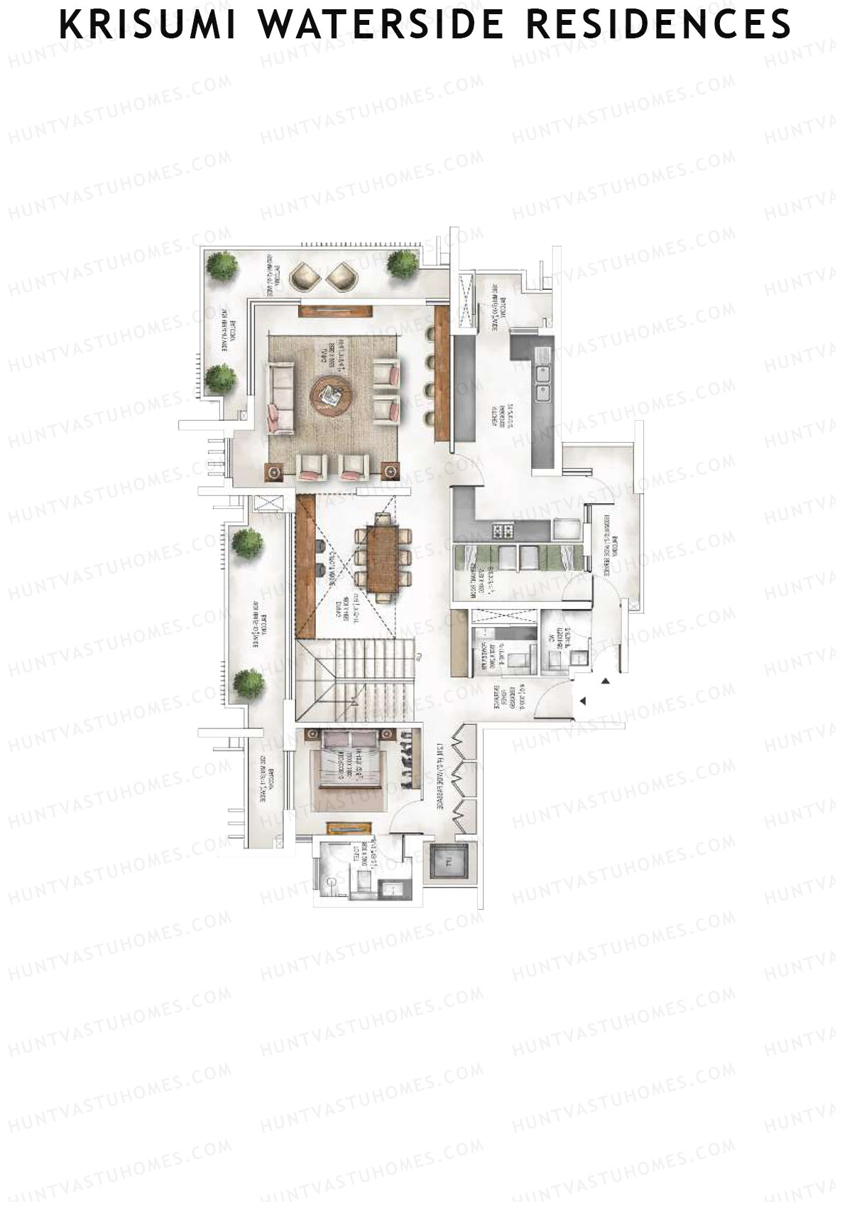 Krisumi Waterside Residences Tower 1 Unit 2 Type (Penthouse) Floor Plan