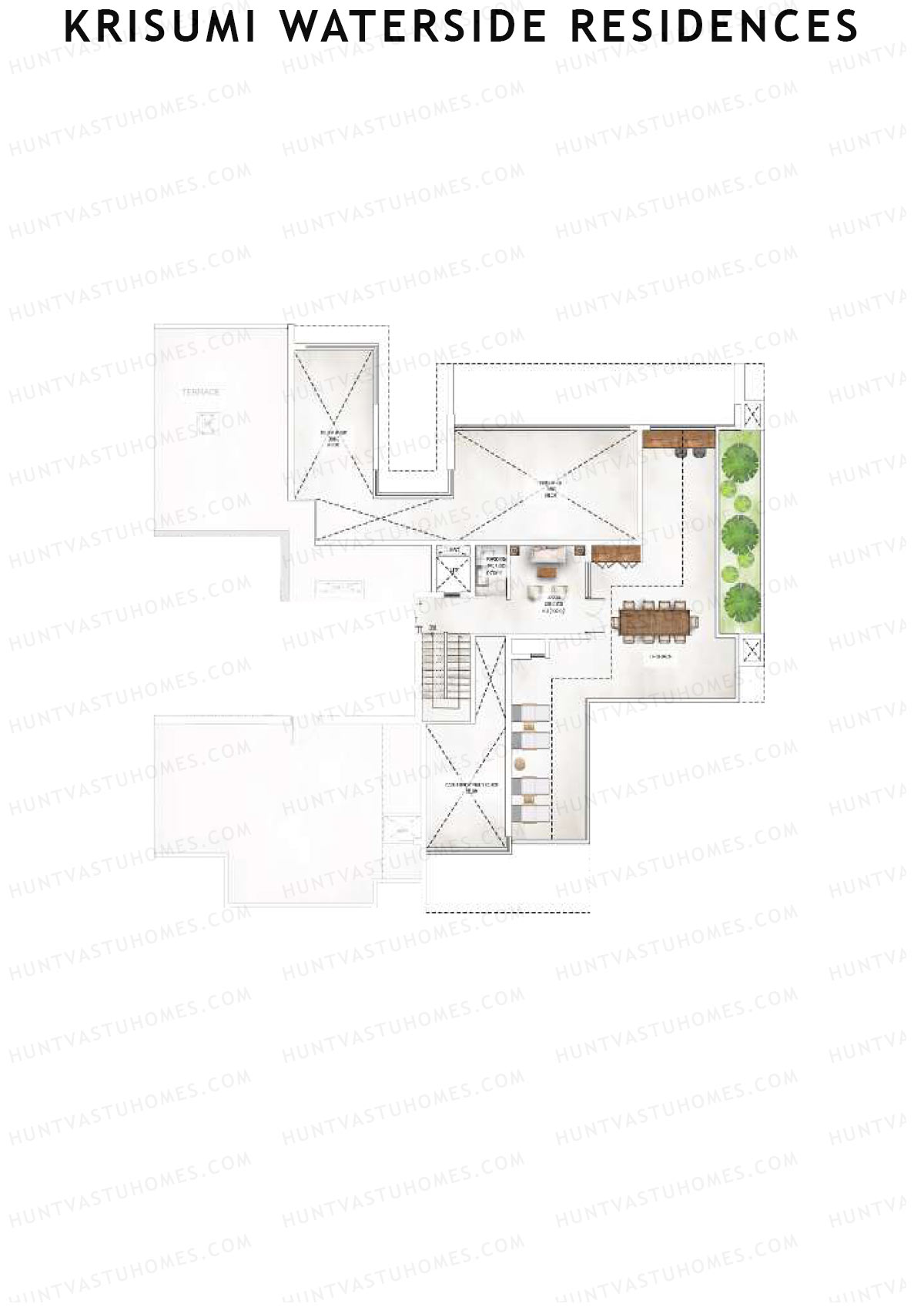 Krisumi Waterside Residences Tower 2 Unit 1 Type D (Penthouse) Floor Plan