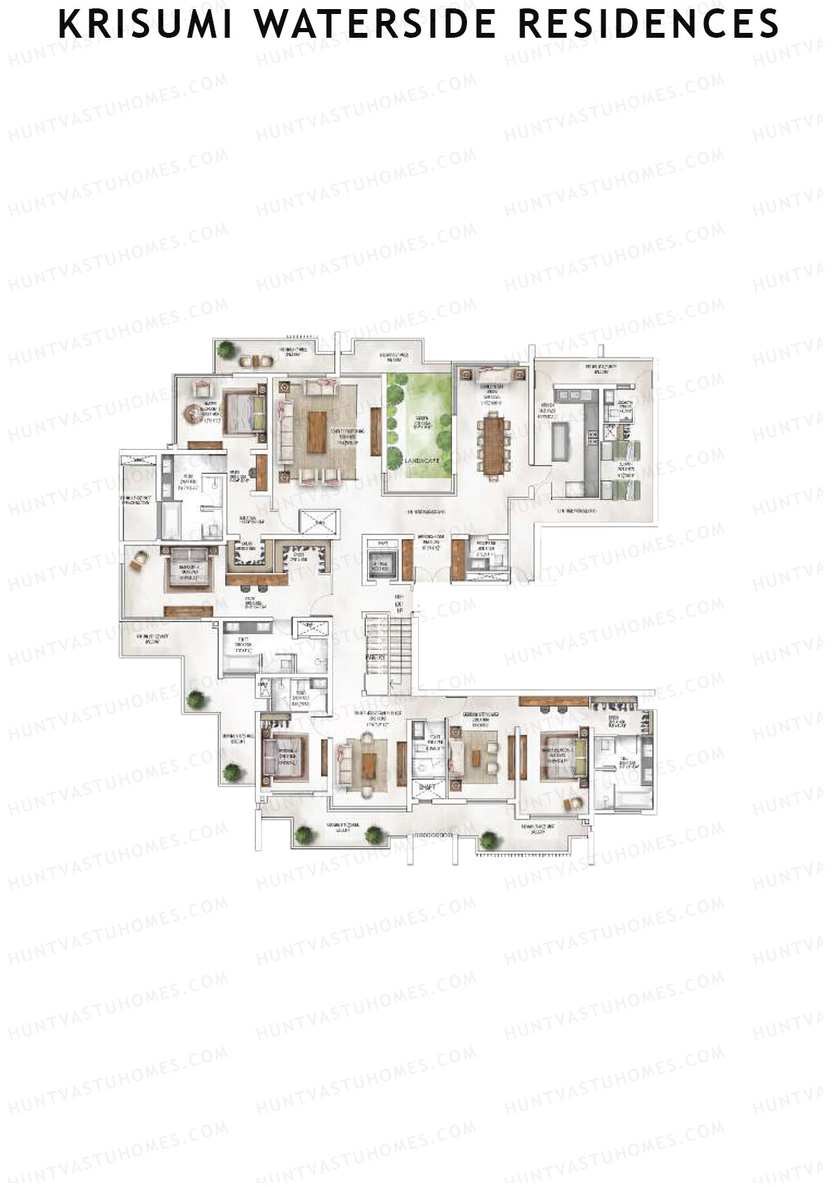 Krisumi Waterside Residences Tower 2 Unit 2 Type C (Penthouse) Floor Plan