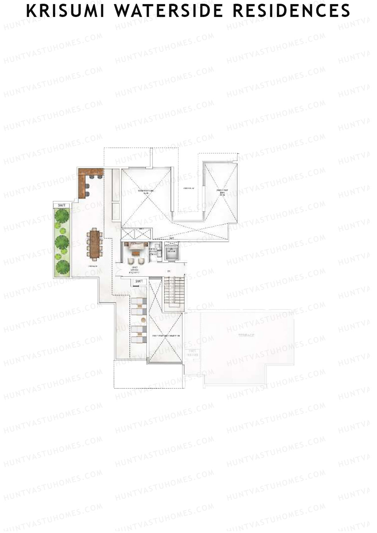 Krisumi Waterside Residences Tower 2 Unit 2 Type C (Penthouse) Floor Plan