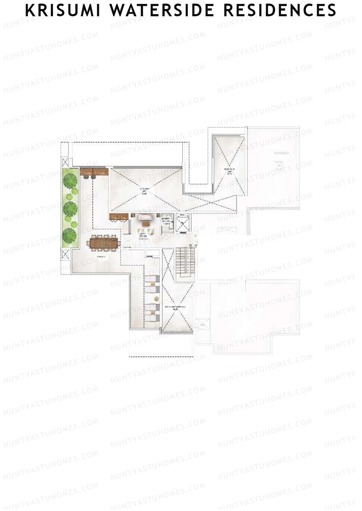 Krisumi Waterside Residences Tower 3 Unit 1 Type D (Penthouse) Floor Plan