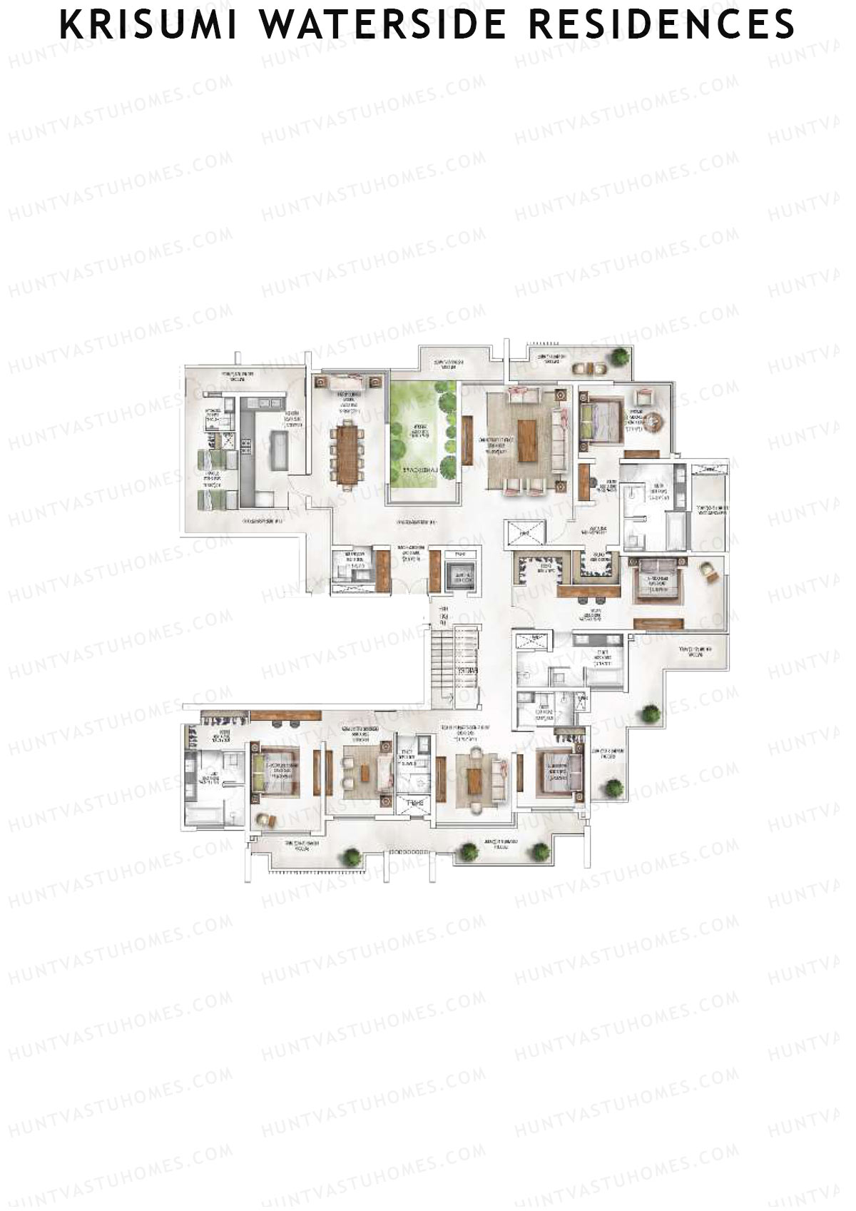 Krisumi Waterside Residences Tower 3 Unit 2 Type C (Penthouse) Floor Plan