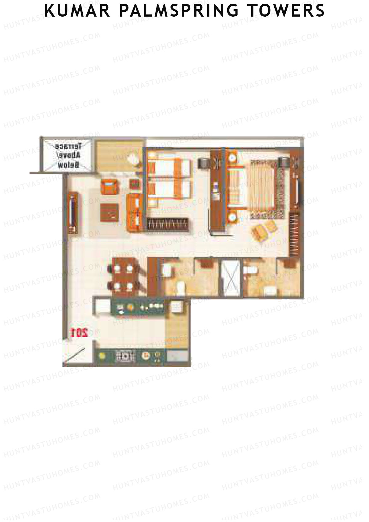 Kumar Palmspring Towers Tower A6 Unit 2 Floor Plan