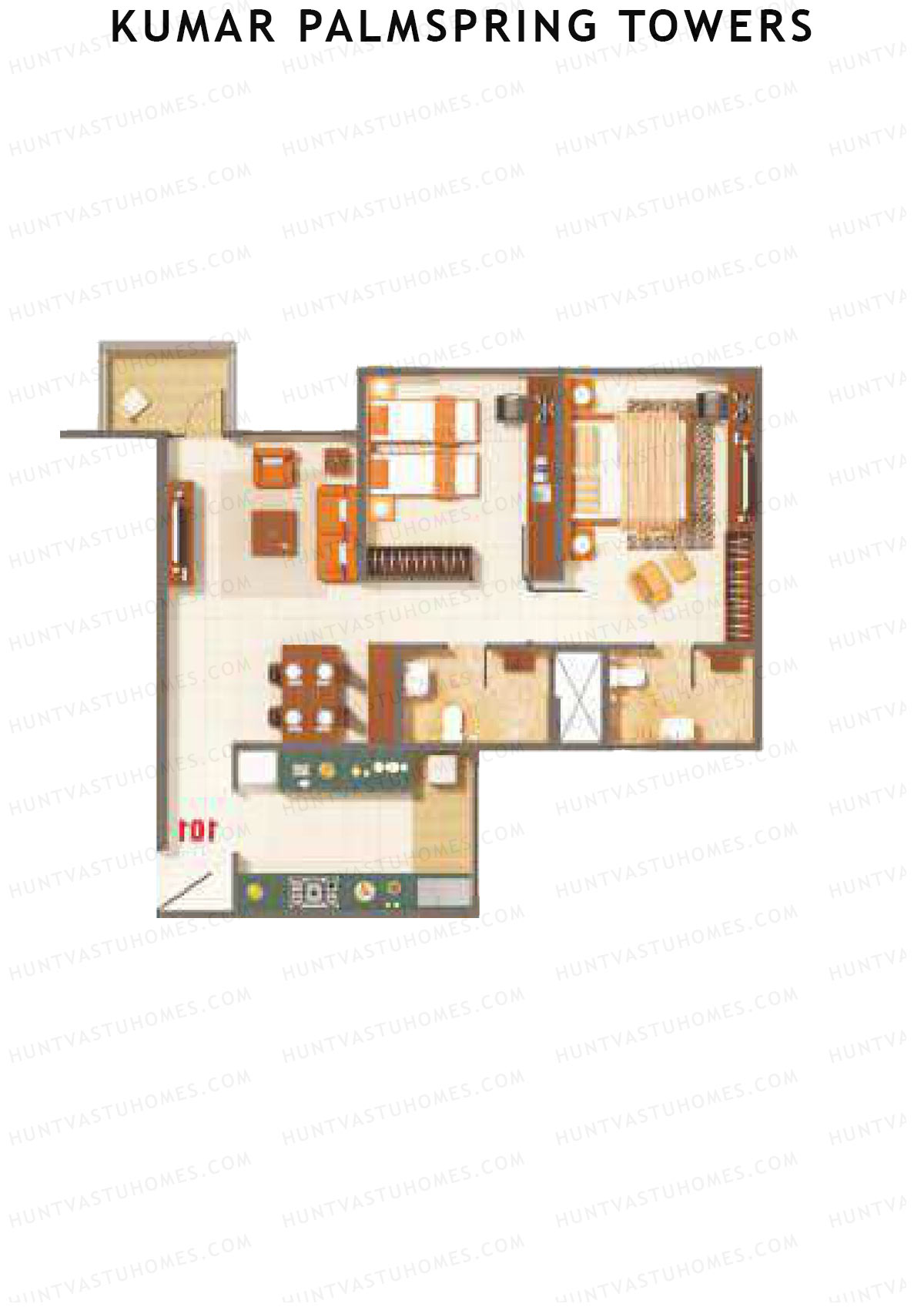 Kumar Palmspring Towers Tower A6 Unit 2 Floor Plan