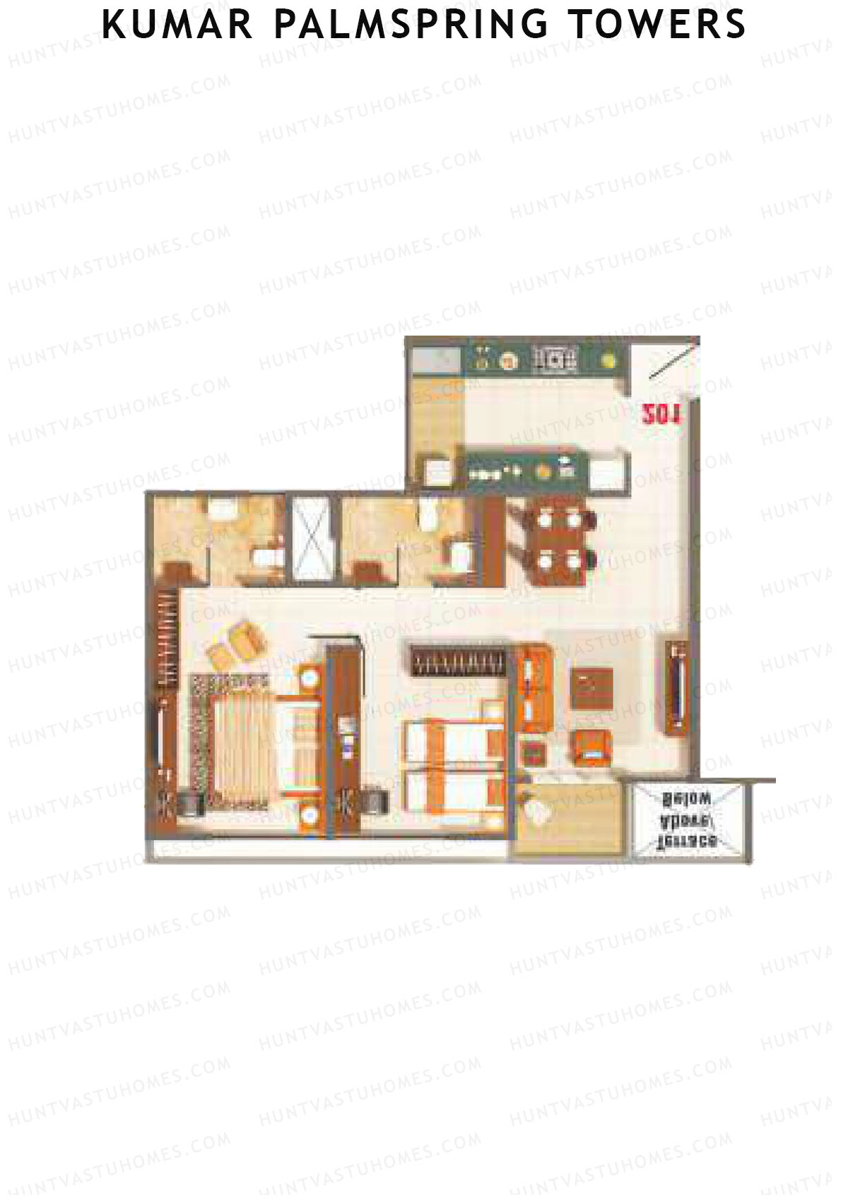 Kumar Palmspring Towers Tower A6 Unit 4 Floor Plan