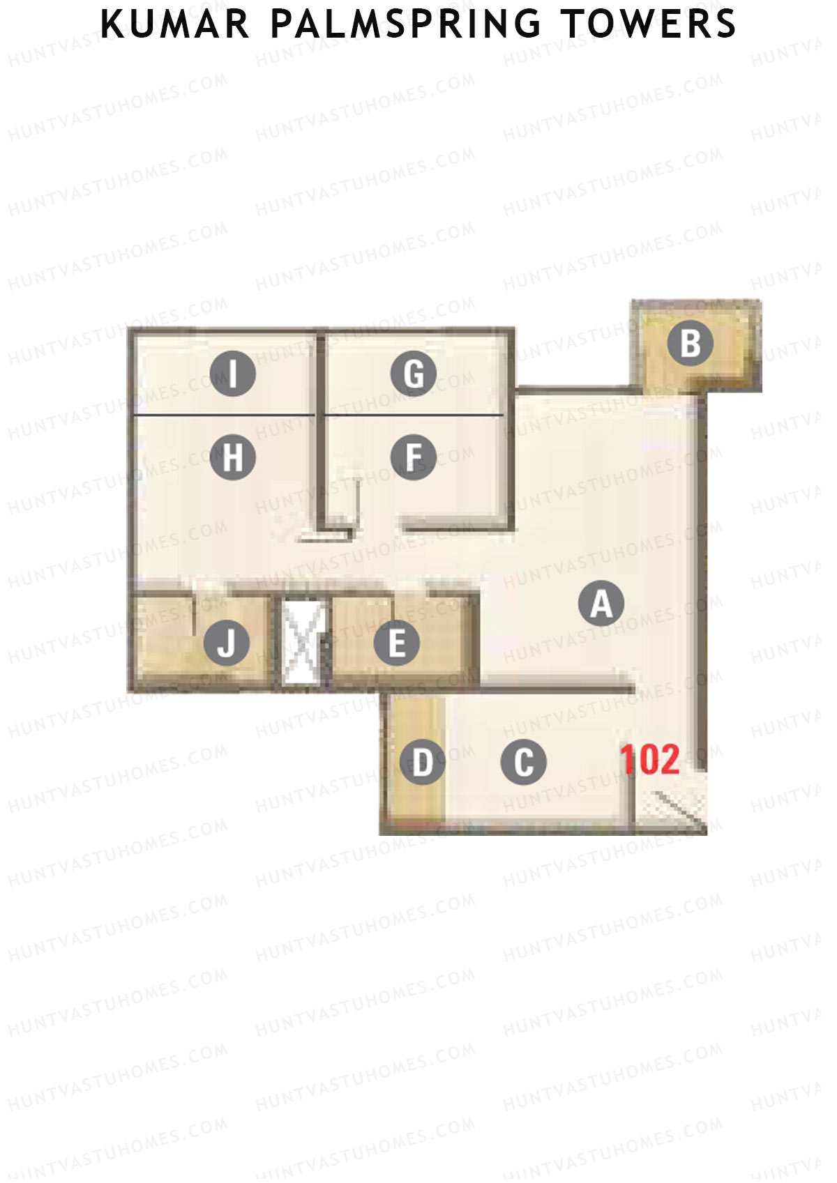 Kumar Palmspring Towers B3 Wing B Unit 2 Floor Plan