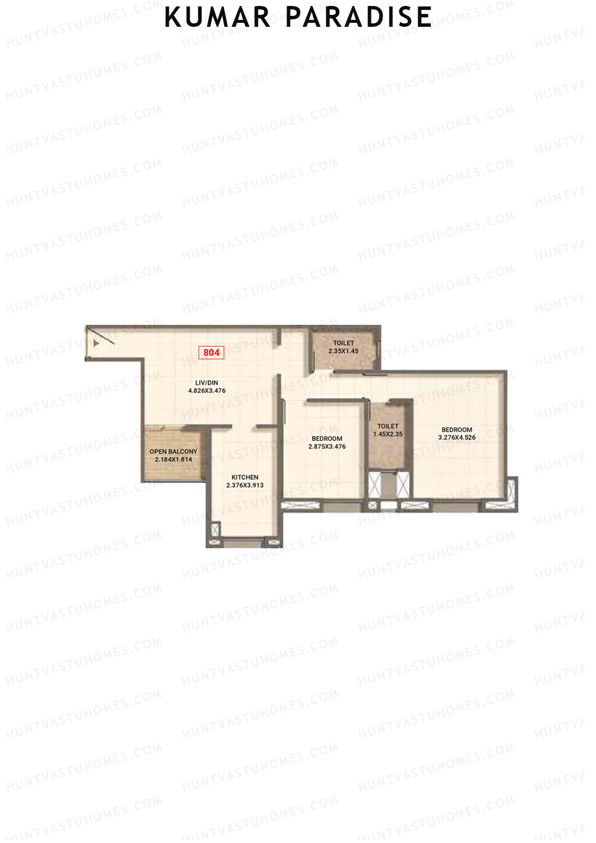 Kumar Paradise Tower B3 Unit 4 Floor Plan