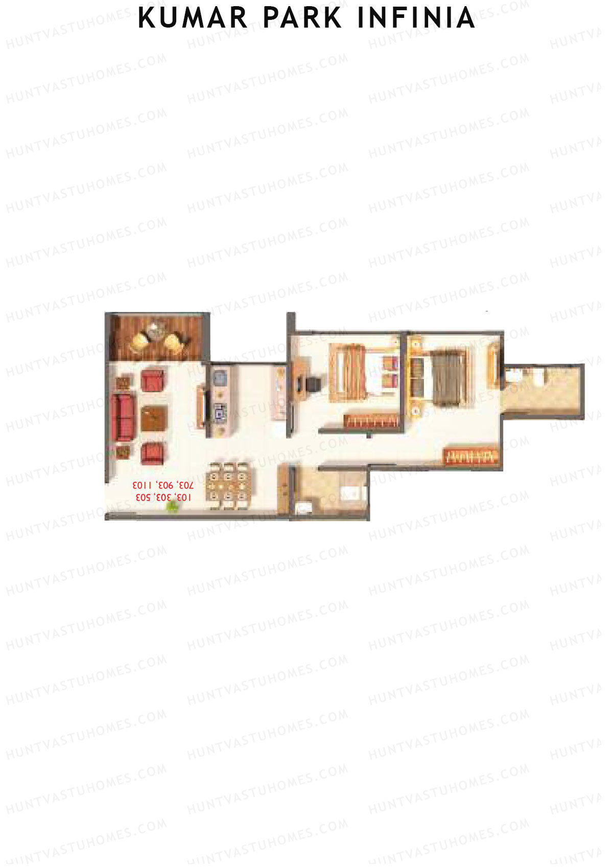 Kumar Park Infinia Wing B10 Unit 3 Floor Plan