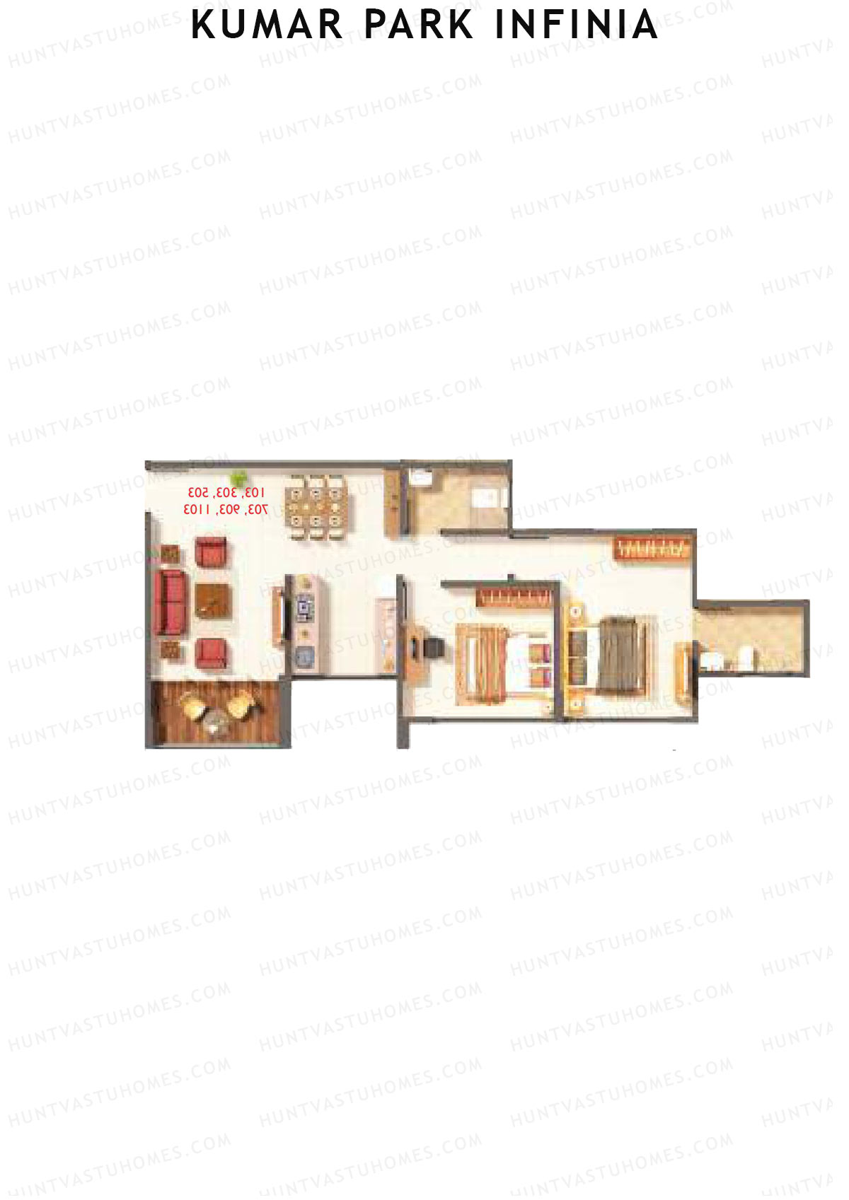 Kumar Park Infinia Wing B10 Unit 4 Floor Plan