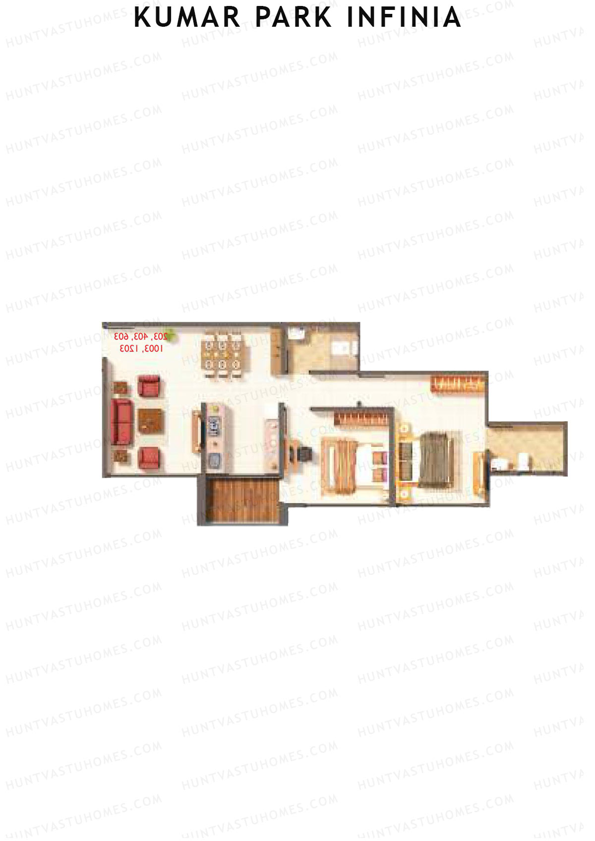 Kumar Park Infinia Wing B10 Unit 4 Floor Plan