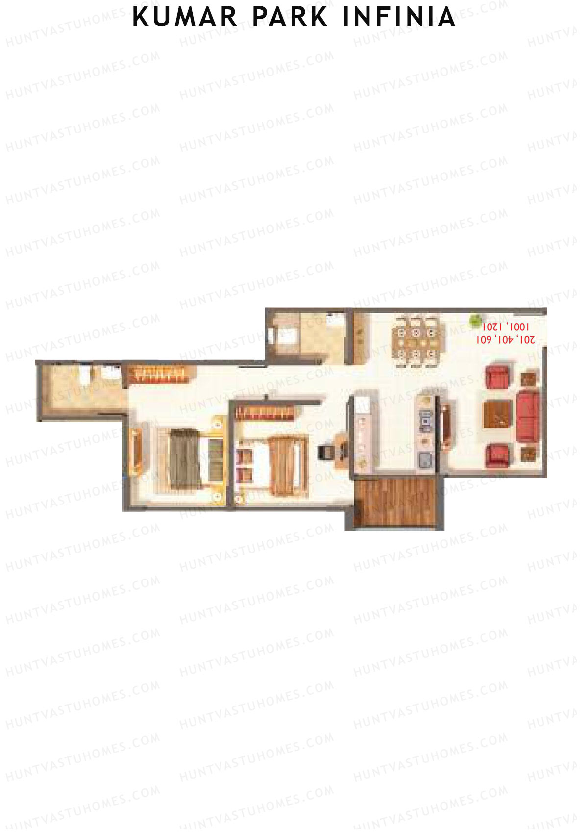 Kumar Park Infinia Wing B7 Unit 1 Floor Plan
