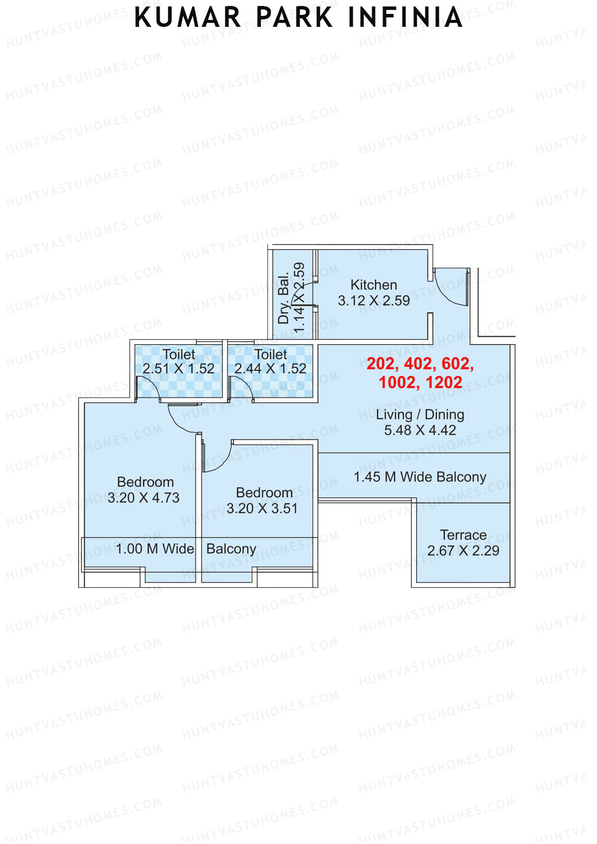 Kumar Park Infinia Wing G2 Unit 2 Floor Plan