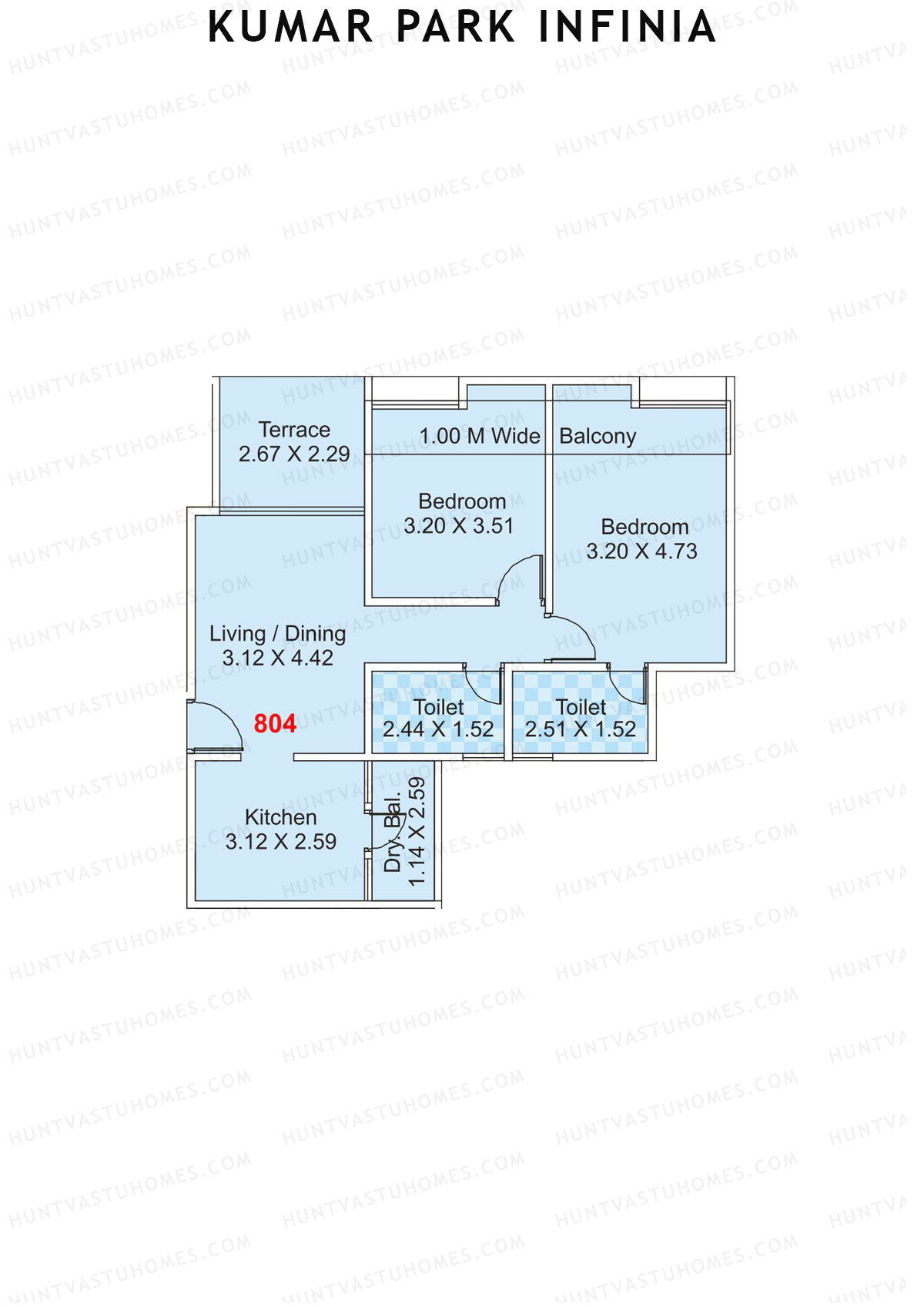 Kumar Park Infinia Wing G2 Unit 4 Floor Plan