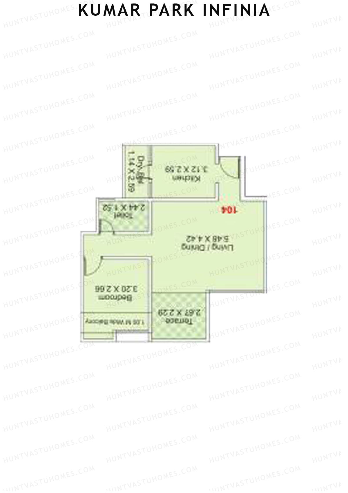 Kumar Park Infinia Wing G3 Unit 2 Floor Plan