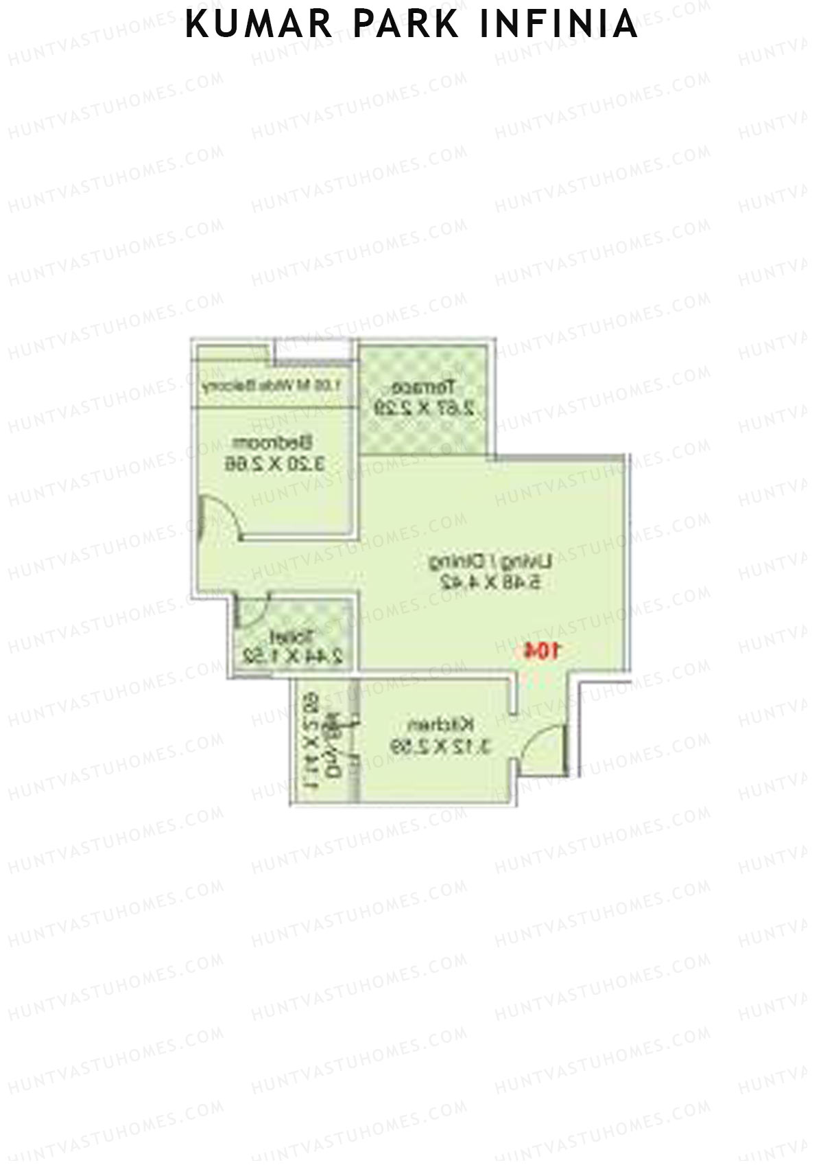 Kumar Park Infinia Wing G3 Unit 3 Floor Plan