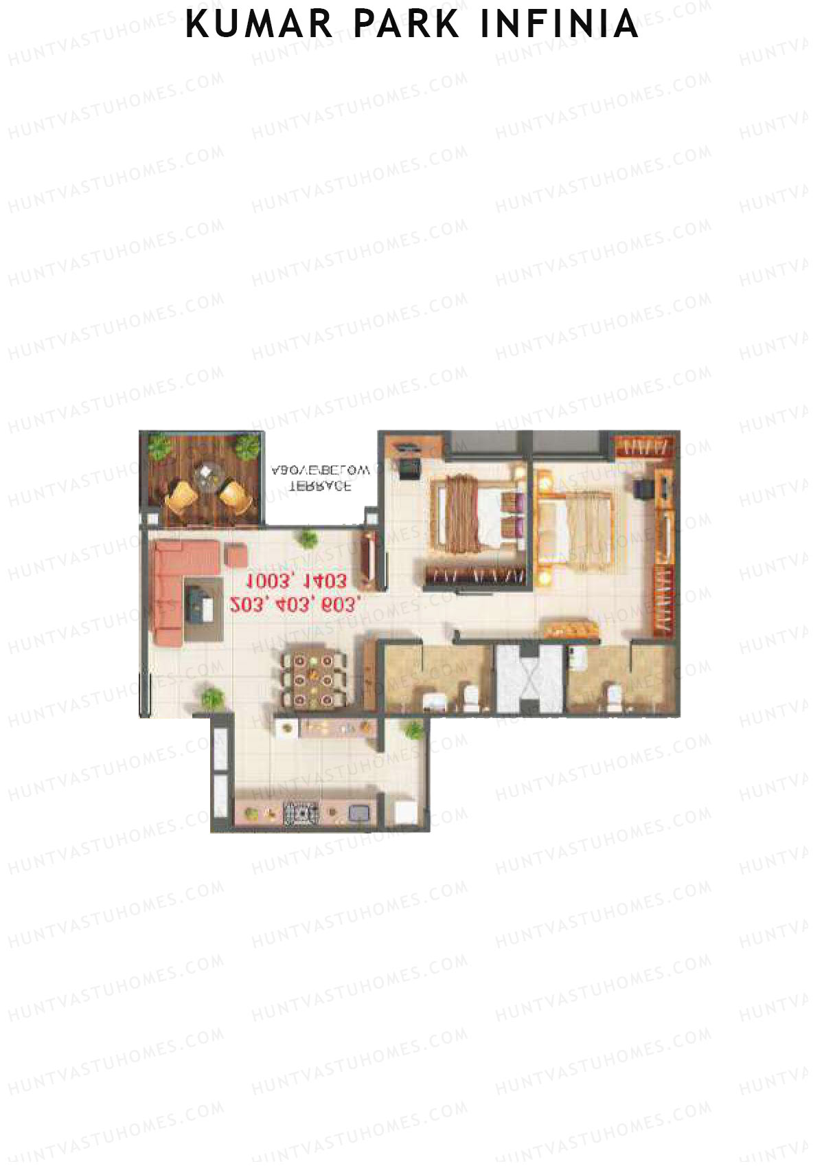 Kumar Park Infinia Wing I2 Unit 2 Floor Plan