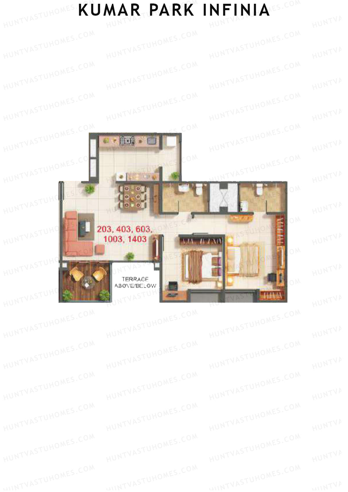 Kumar Park Infinia Wing I2 Unit 3 Floor Plan