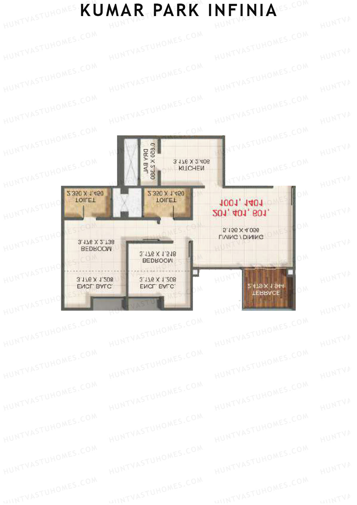 Kumar Park Infinia Wing I2 Unit 4 Floor Plan