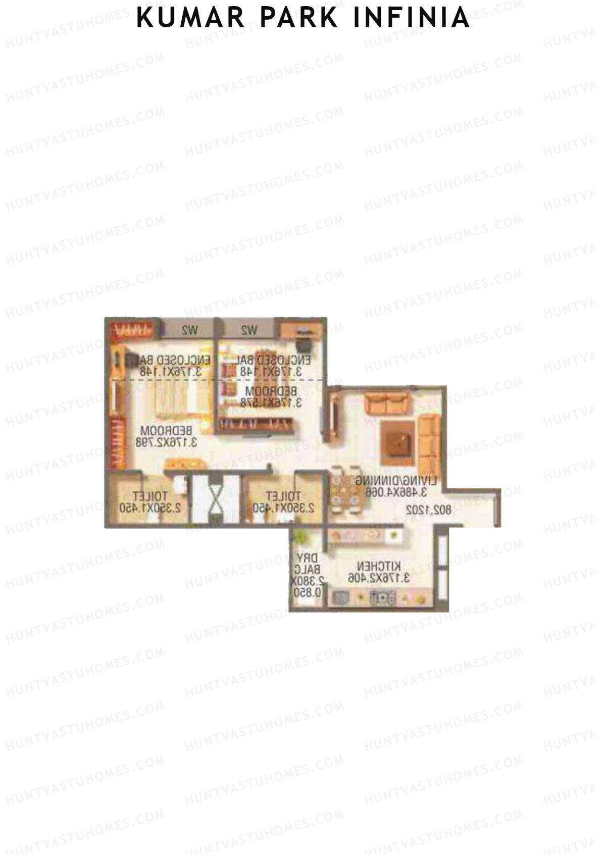 Kumar Park Infinia Wing J2 Unit 1 Floor Plan