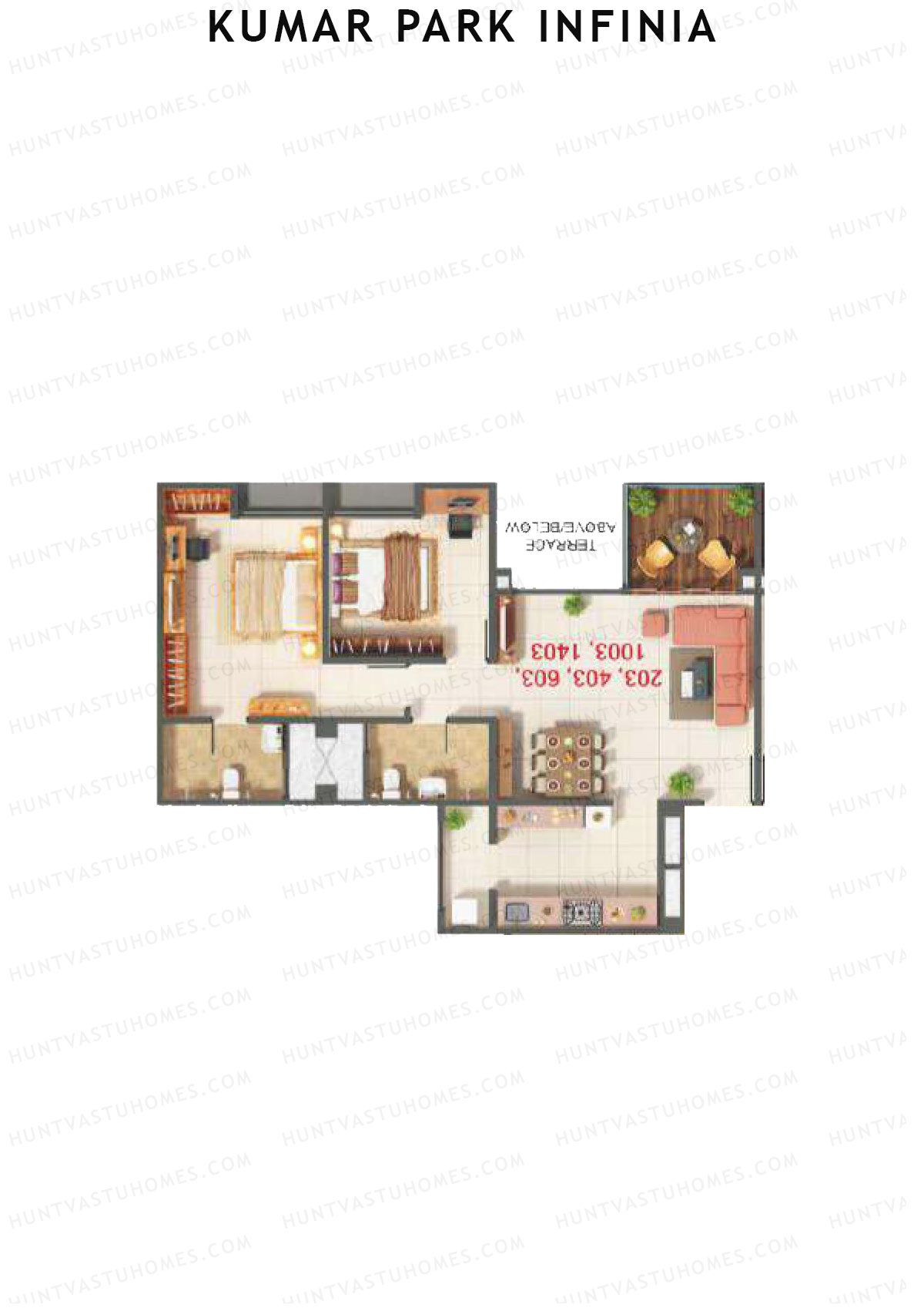 Kumar Park Infinia Wing J2 Unit 1 Floor Plan