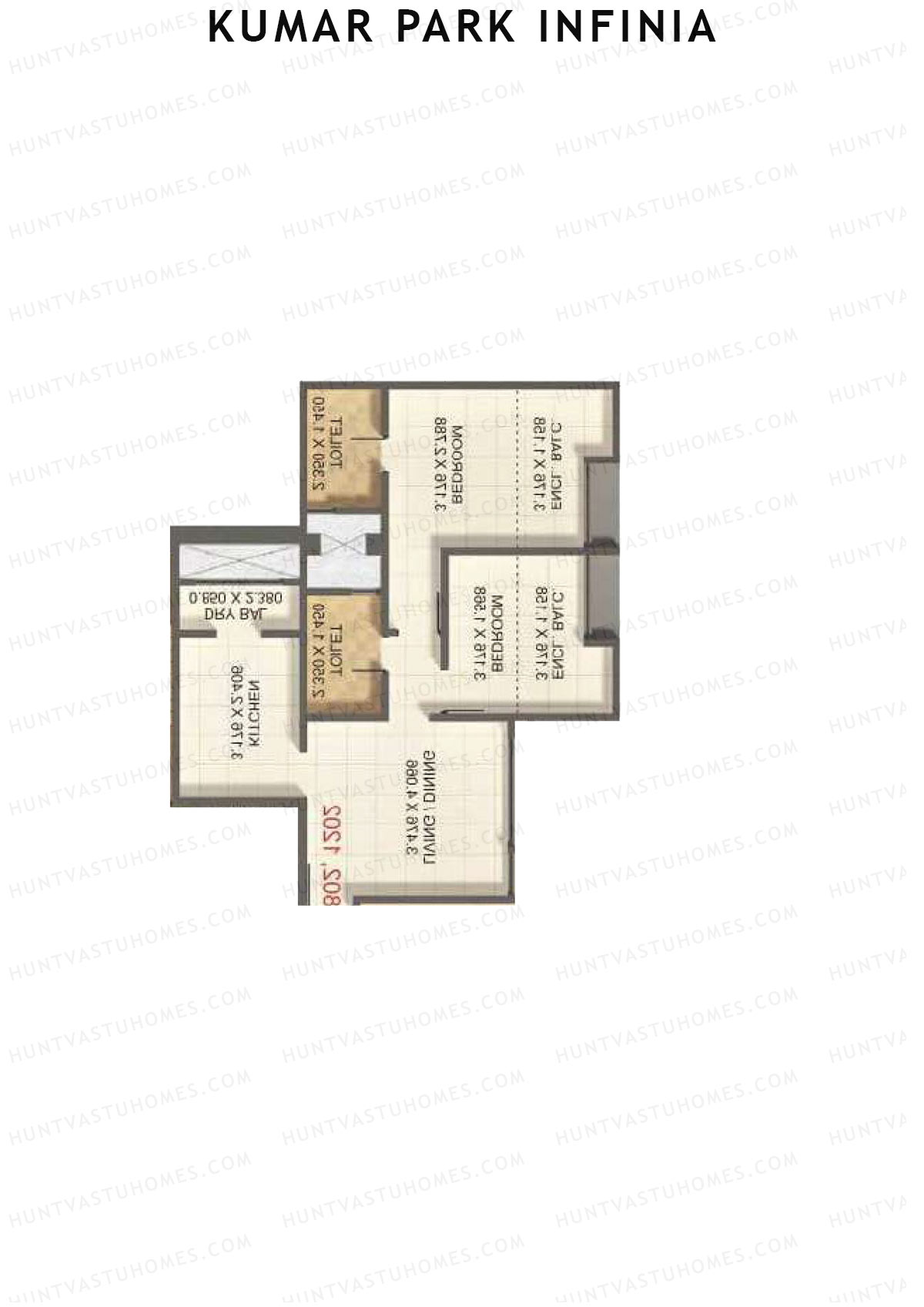 Kumar Park Infinia Wing K5 Unit 1 Floor Plan
