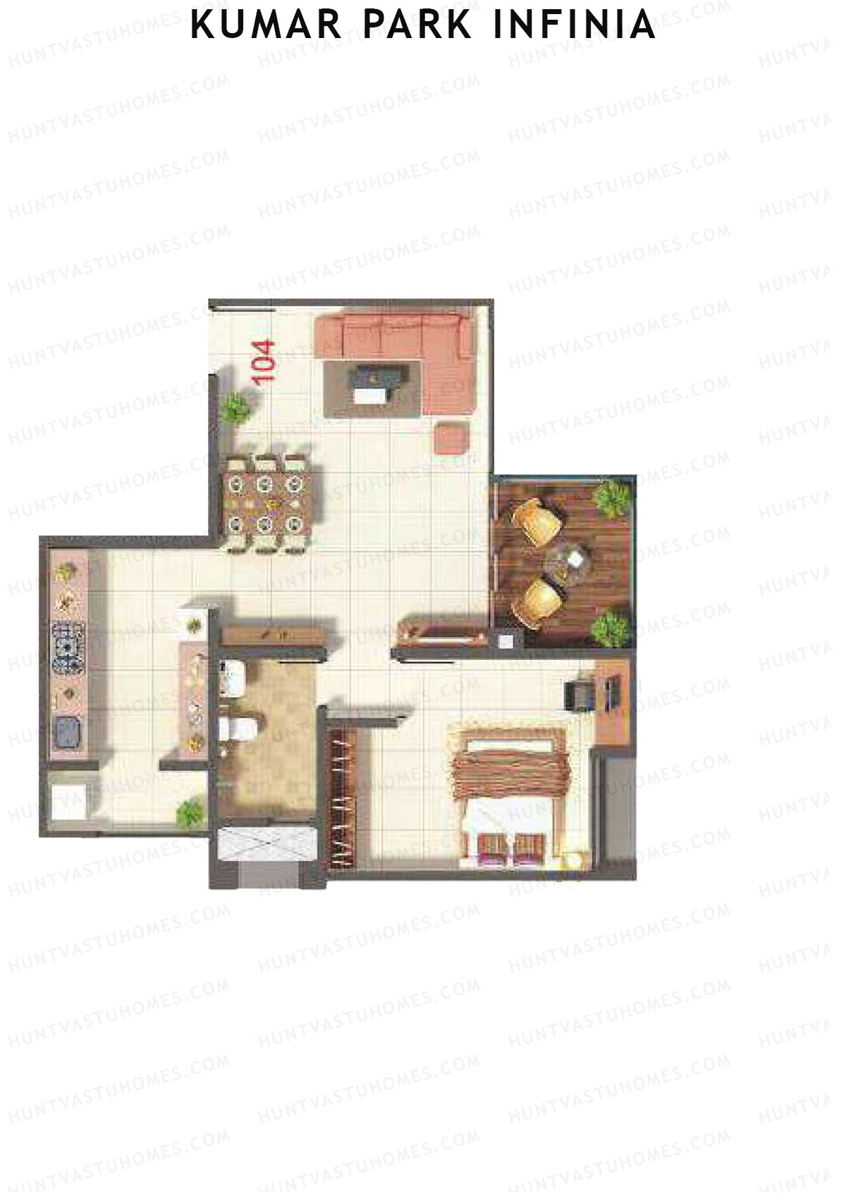 Kumar Park Infinia Wing L1 Unit 2 Floor Plan