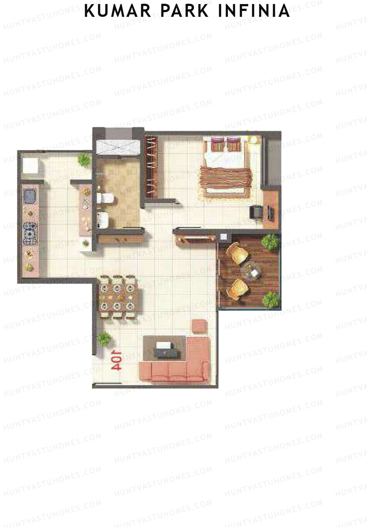 Kumar Park Infinia Wing L2 Unit 1 Floor Plan