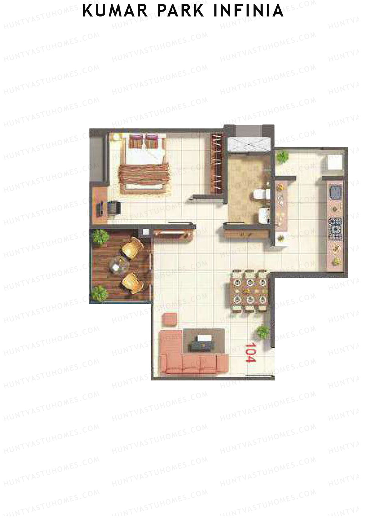 Kumar Park Infinia Wing L4 Unit 4 Floor Plan