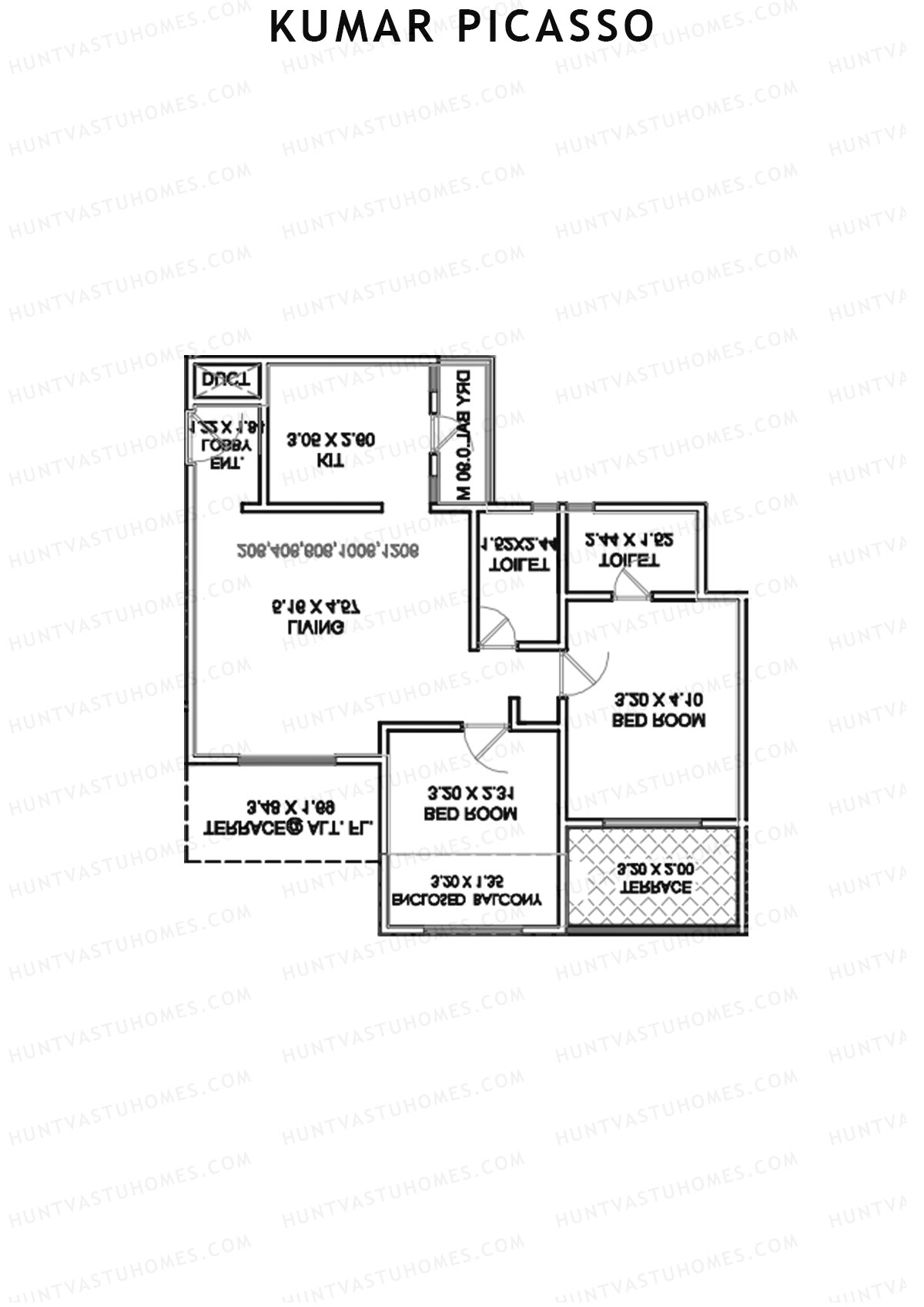 Kumar Picasso Tower E Unit 7 Floor Plan