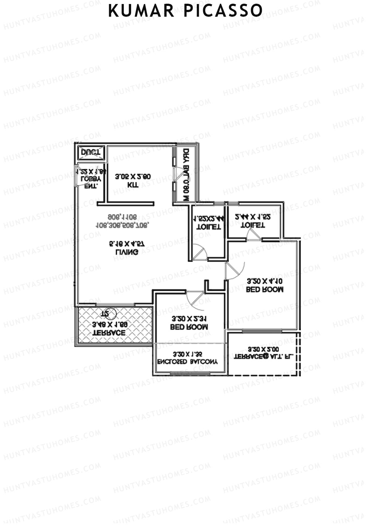 Kumar Picasso Tower E Unit 7 Floor Plan