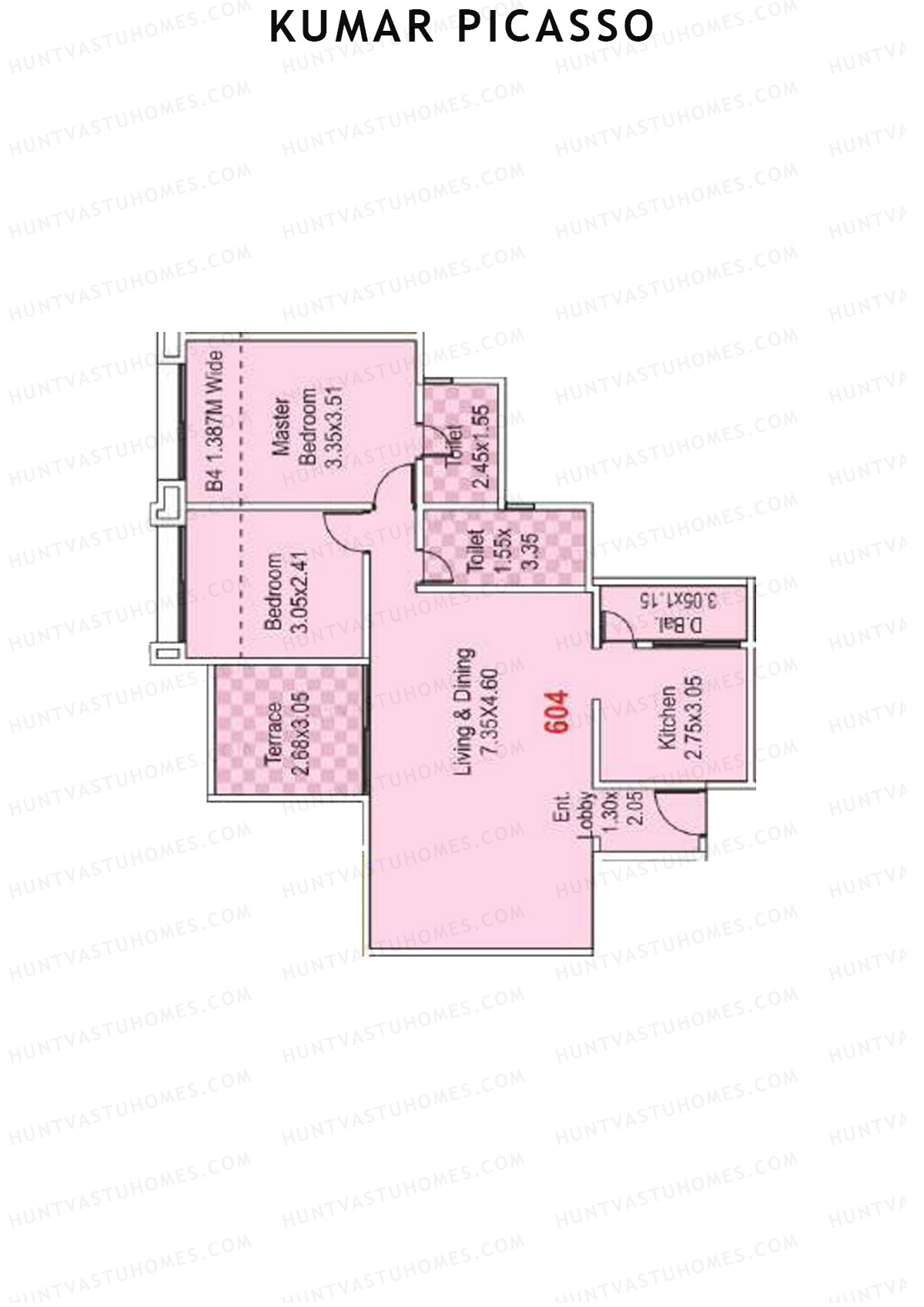 Kumar Picasso N Wing N1 Unit 4 Floor Plan