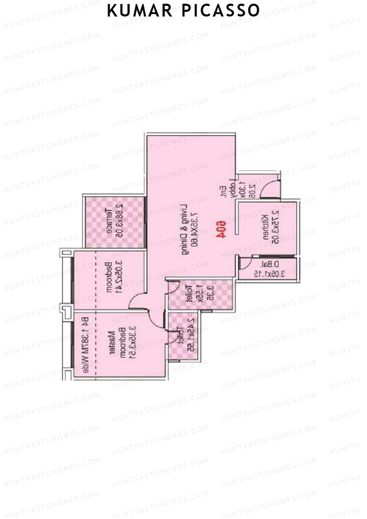 Kumar Picasso N Wing N2 Unit 4 Floor Plan