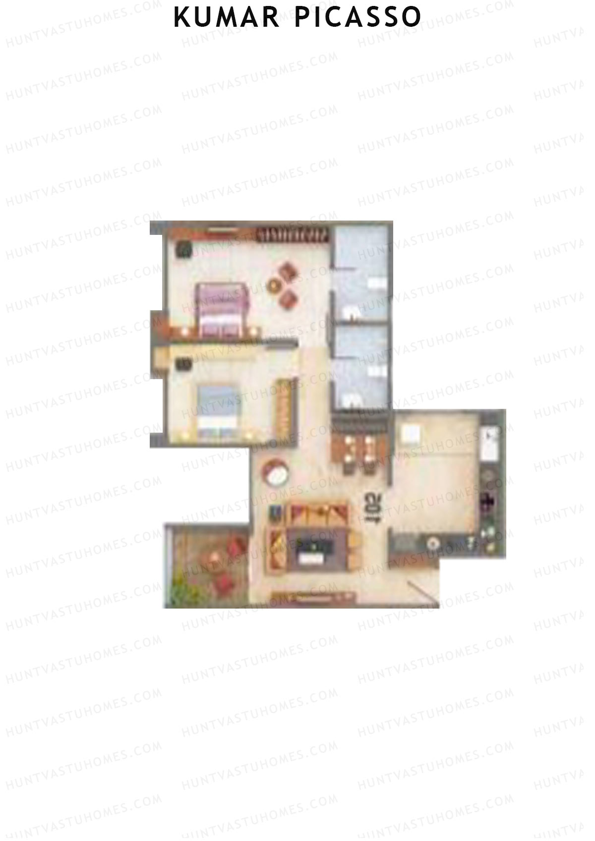 Kumar Picasso O Wing 1 Unit 2 Floor Plan