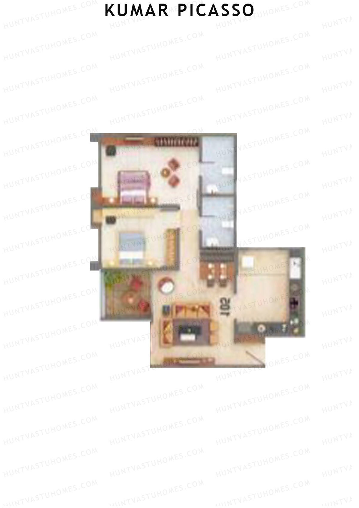 Kumar Picasso O Wing 1 Unit 2 Floor Plan