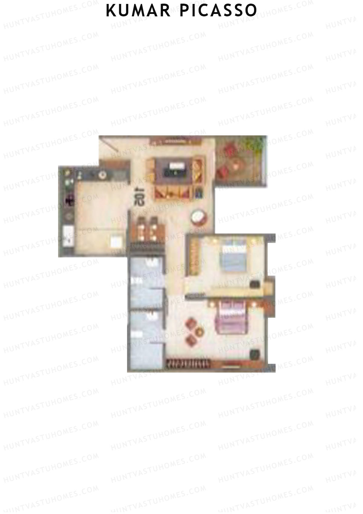 Kumar Picasso O Wing 2 Unit 2 Floor Plan