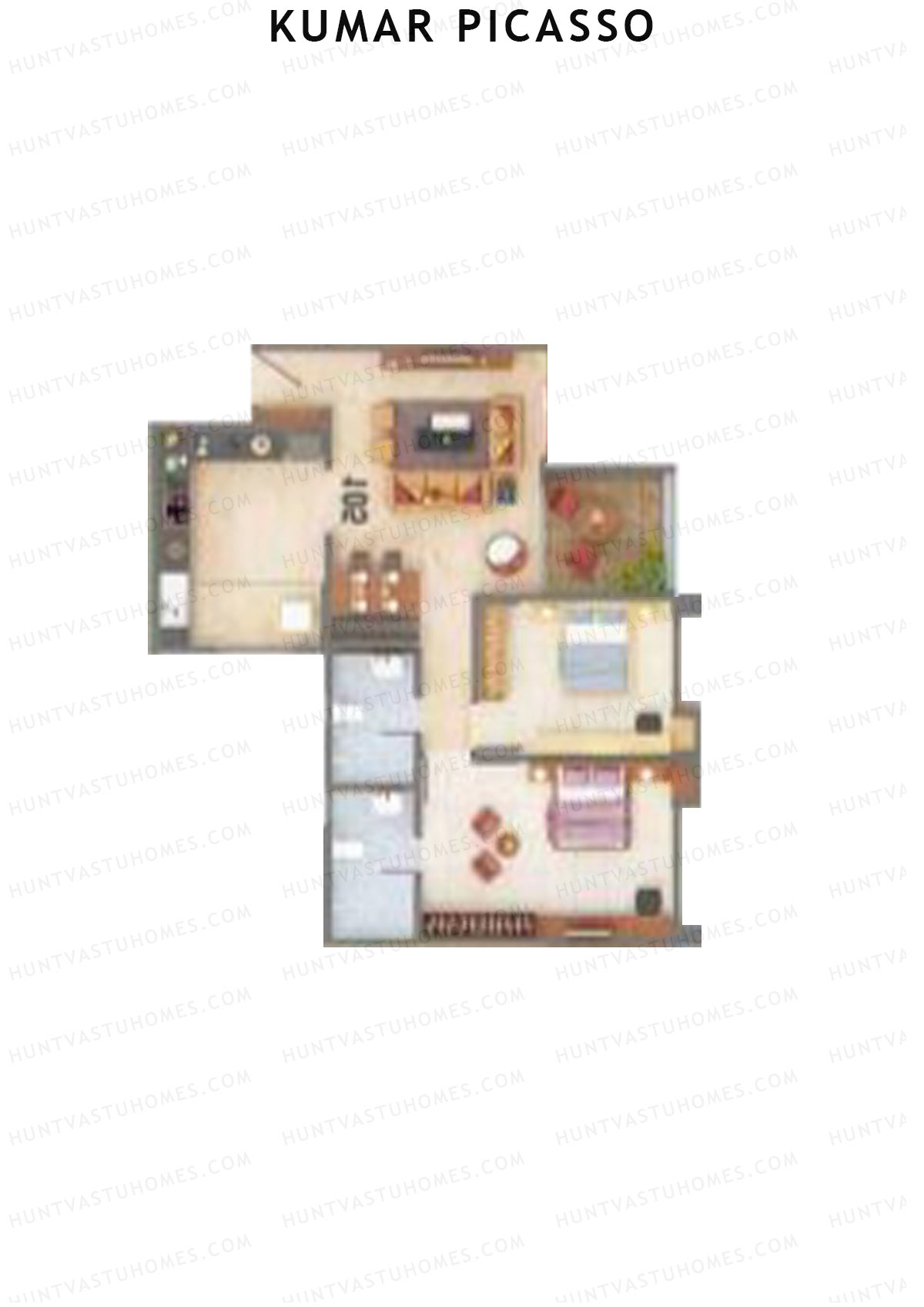 Kumar Picasso O Wing 2 Unit 2 Floor Plan